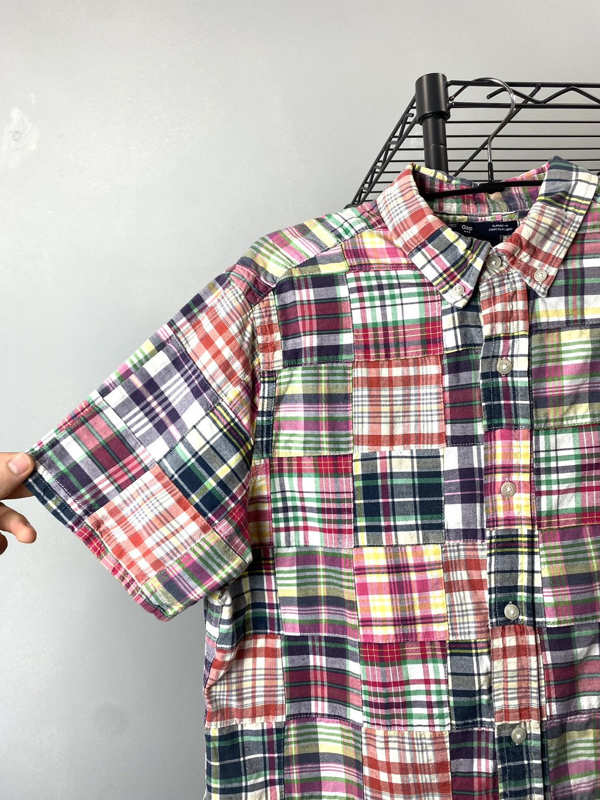 Gap 1990’s Vintage Gap Patchwork Shirt Ralph Lauren Style Size US M / EU 48-50 / 2 - 3 Thumbnail
