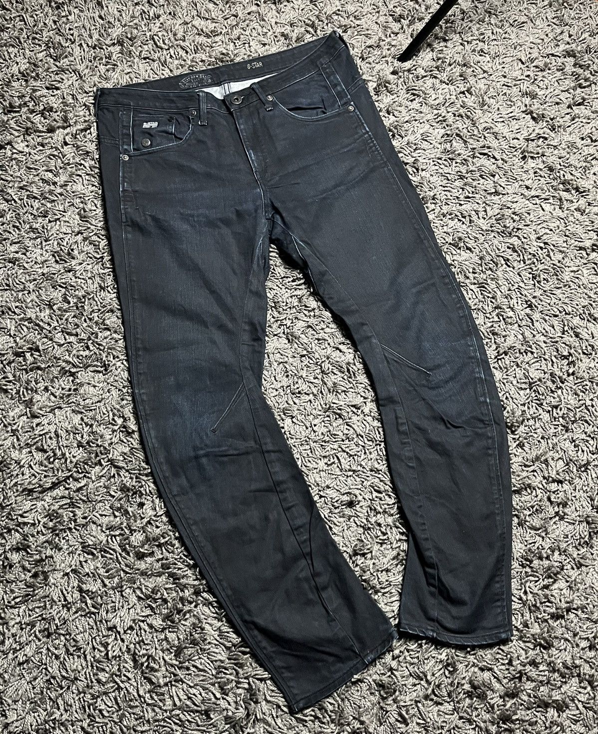 G-Star G-Star Raw Arc 3D Slim Jeans Dark Aged / Black Waxed Denim Size US 30 / EU 46 - 1 Thumbnail