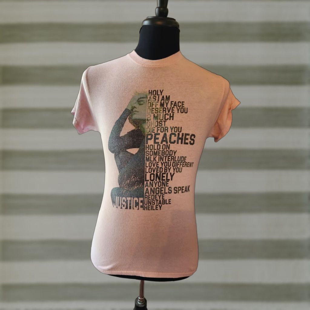 Gildan Justin Bieber Justice Album Song List Pink Short Sleeve T Shirt Size S Mens Regular Cotton Crew Neck Size US S / EU 44-46 / 1 - 1 Preview