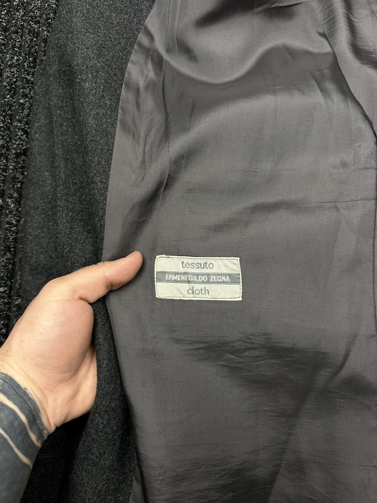 Ermenegildo Zegna Vintage Zegna Wool Suit 3 Piece Grey Classic Formal Tailored Size 40R - 9 Thumbnail