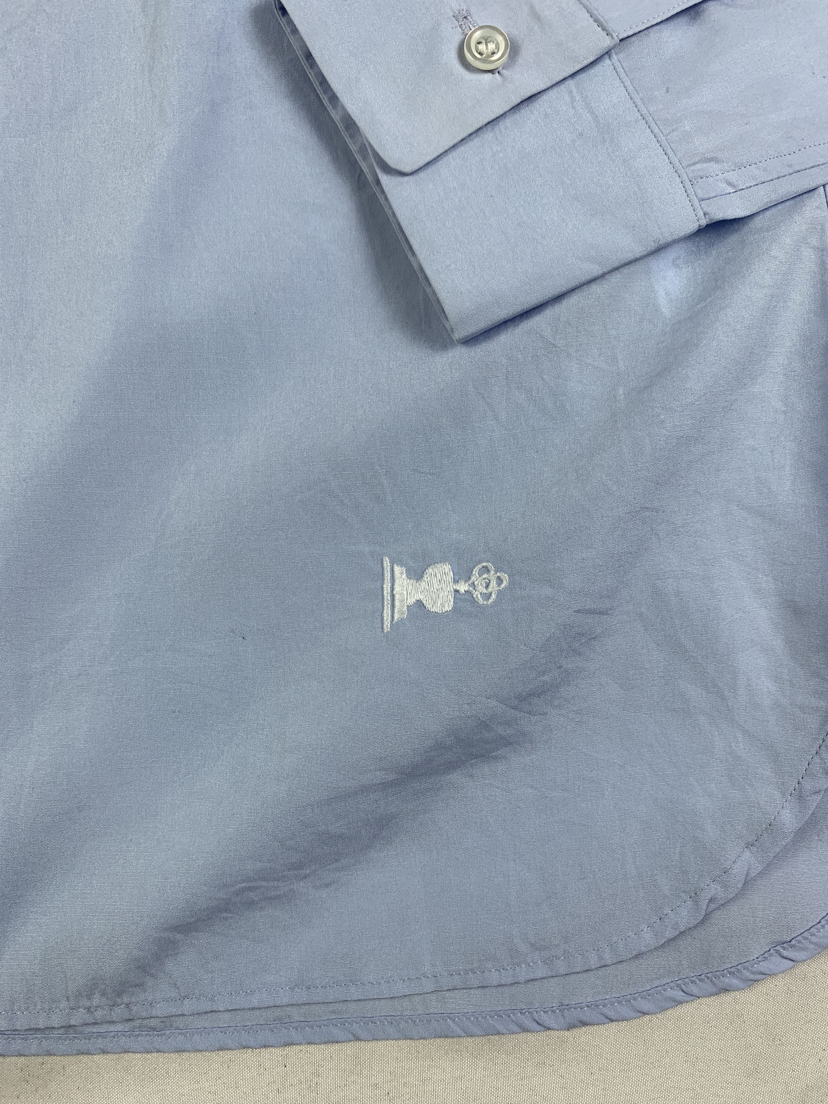 Japanese Brand Lulu Japan Baby Blue Luxury Shirt (M) Size M / US 6-8 / IT 42-44 - 4 Thumbnail