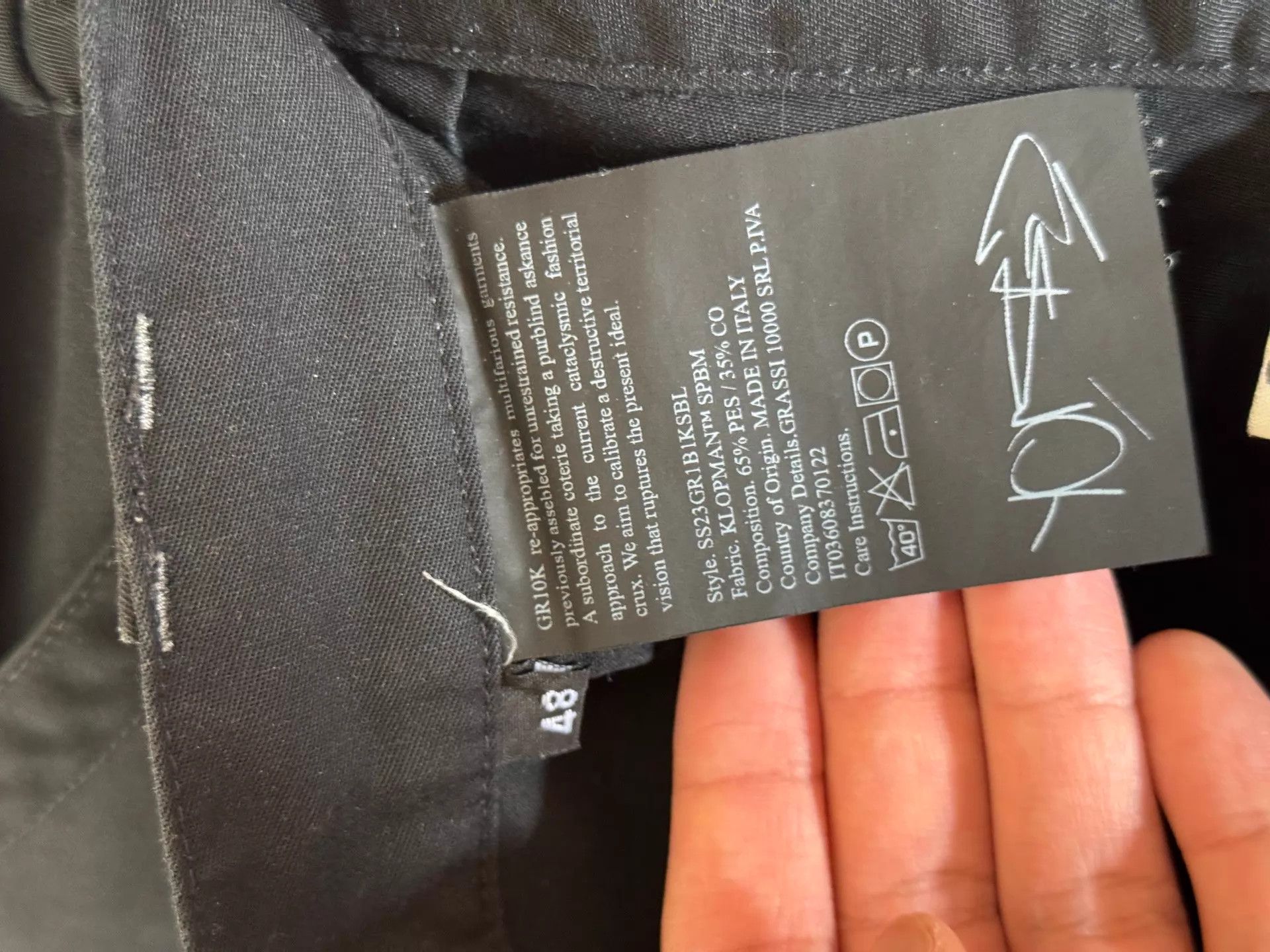 GR10K Gr10k 23ss Double Leg Pants 48 Size US 30 / EU 46 - 4 Thumbnail
