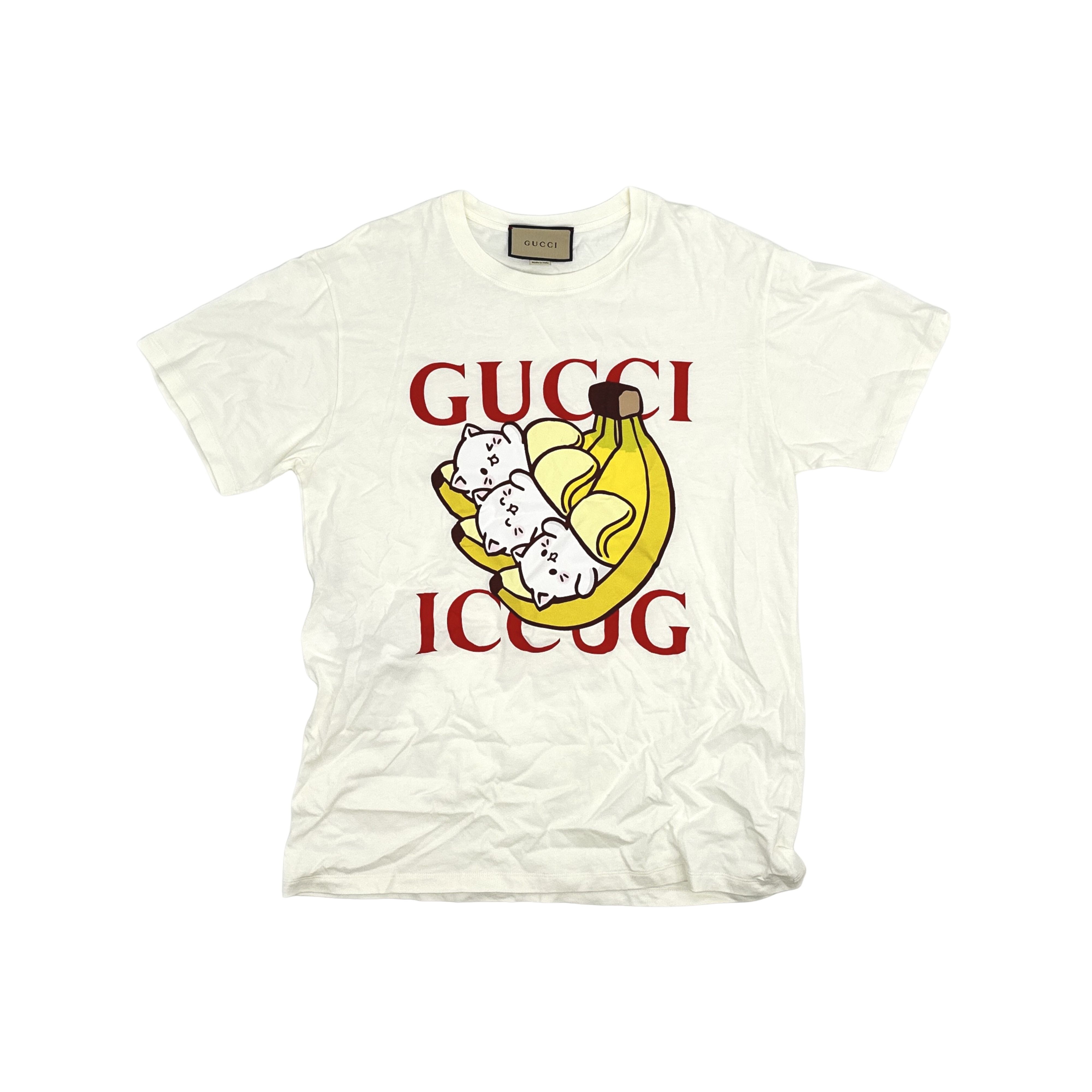 Gucci Gucci x Bananya Logo Graphic Print T-Shirt Size S Size S / US 4 / IT 40 - 1 Thumbnail