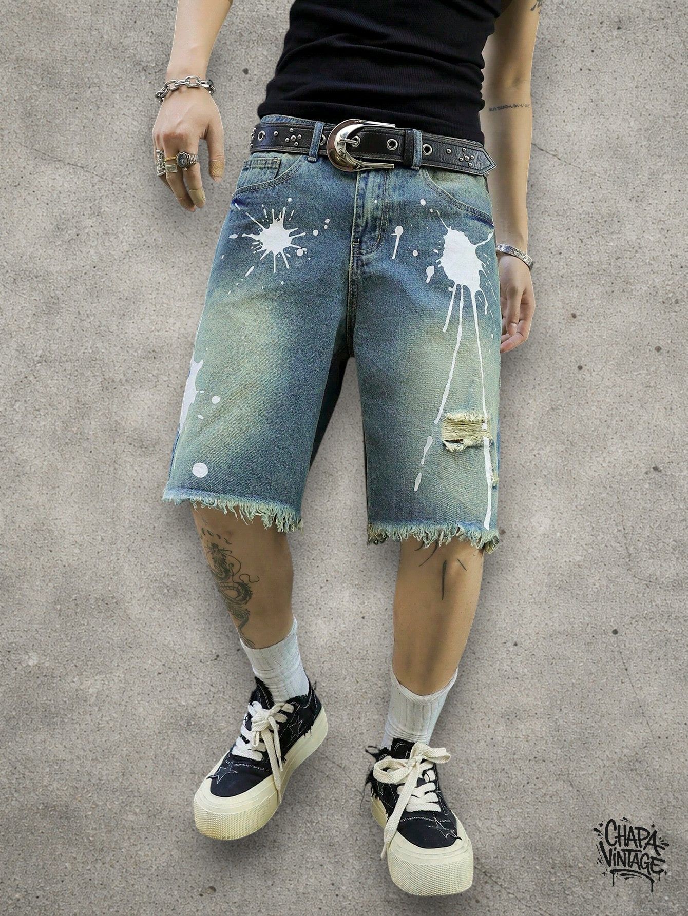 Japanese Brand ripped jeans shorts Size US 32 / EU 48 - 3 Thumbnail