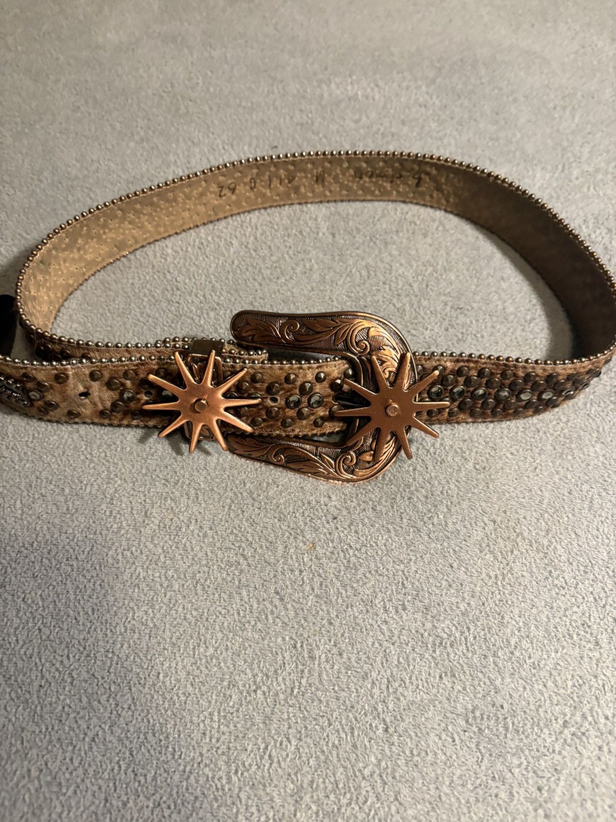 B.B. Simon B.B. Simon Cowboy Belt w Spinning Spurs Size 36 - 10 Thumbnail