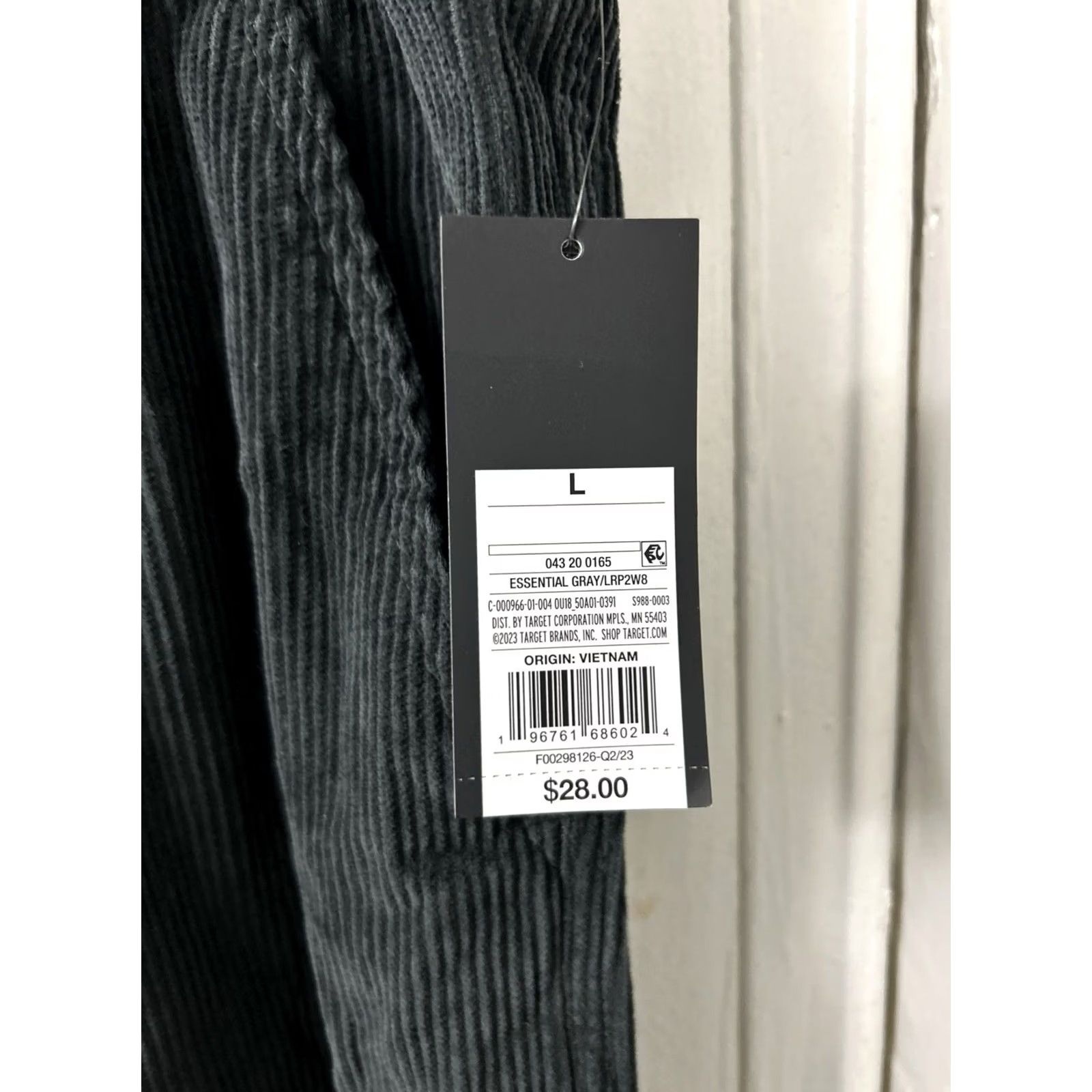 Vintage VINTAGE? Original Use Corduroy Pants Mens Large Gray Elastic Waist Drawstring NWT Size US 33 - 5 Thumbnail