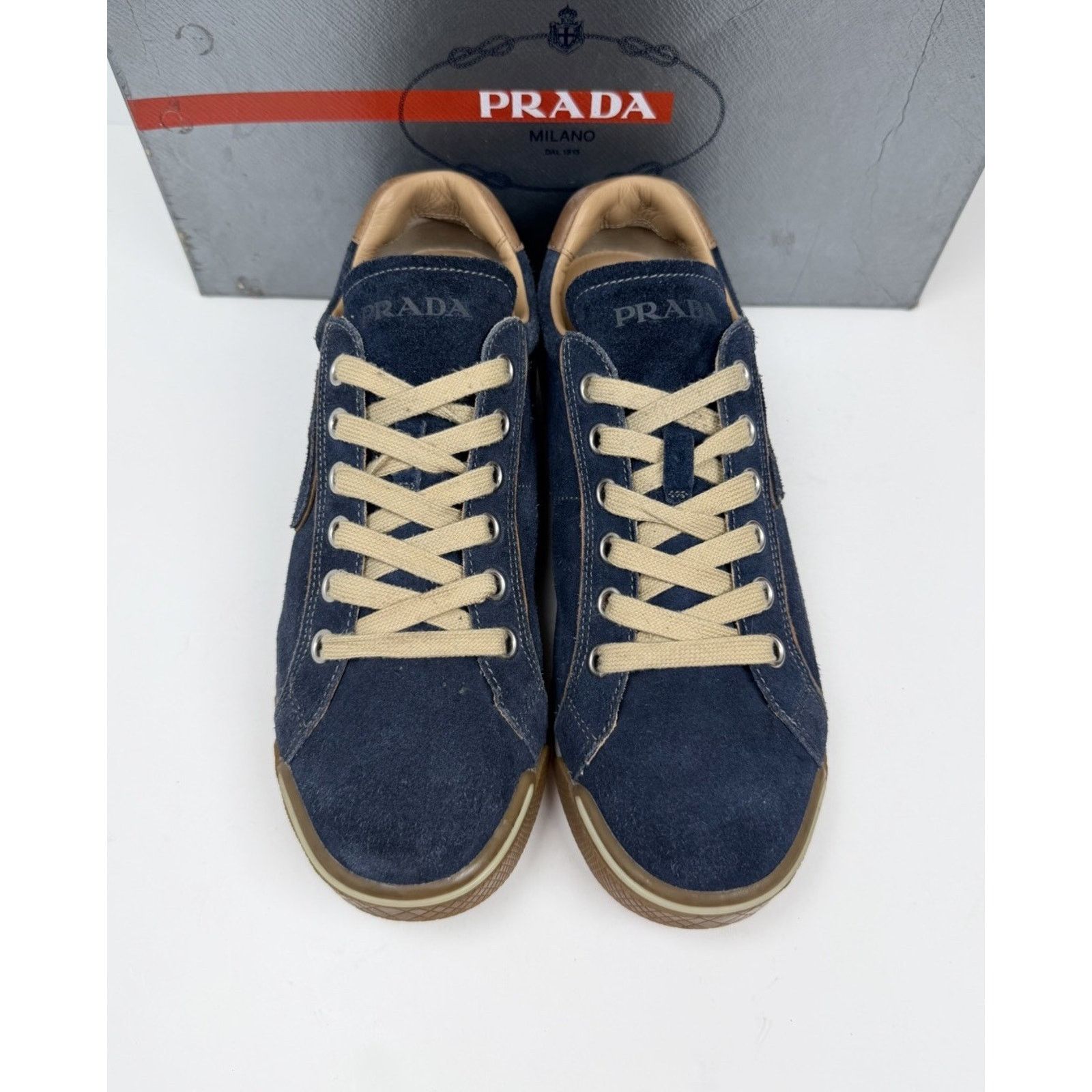 Prada Size 6.5UK/7.5US - Prada Sport Blue Suede Vintage Size US 7.5 / EU 40-41 - 3 Thumbnail