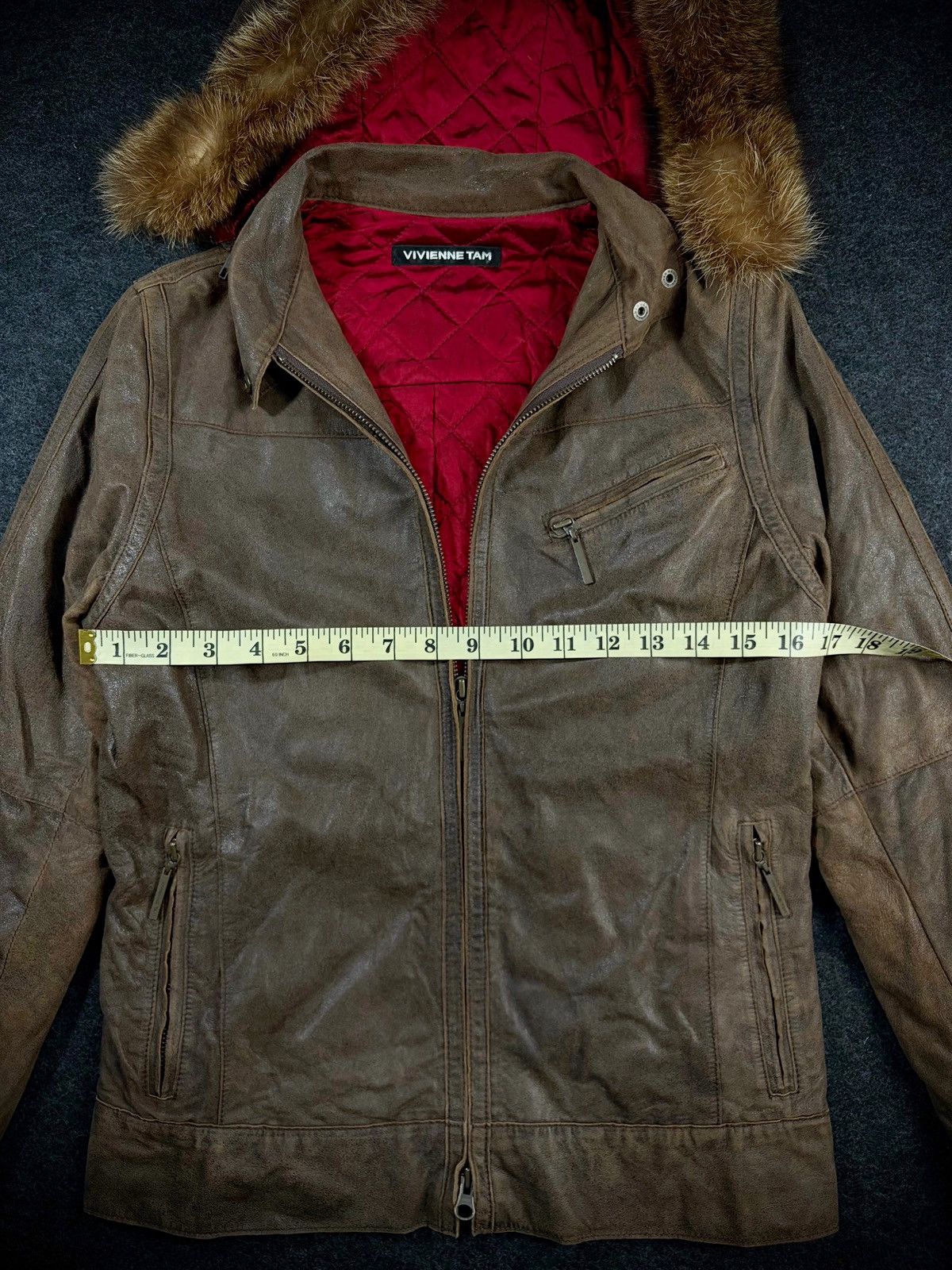 Vivienne Tam Vivienne Tam Double Zip Leather Jacket Raccoon Fur Hood Size M / US 6-8 / IT 42-44 - 3 Thumbnail