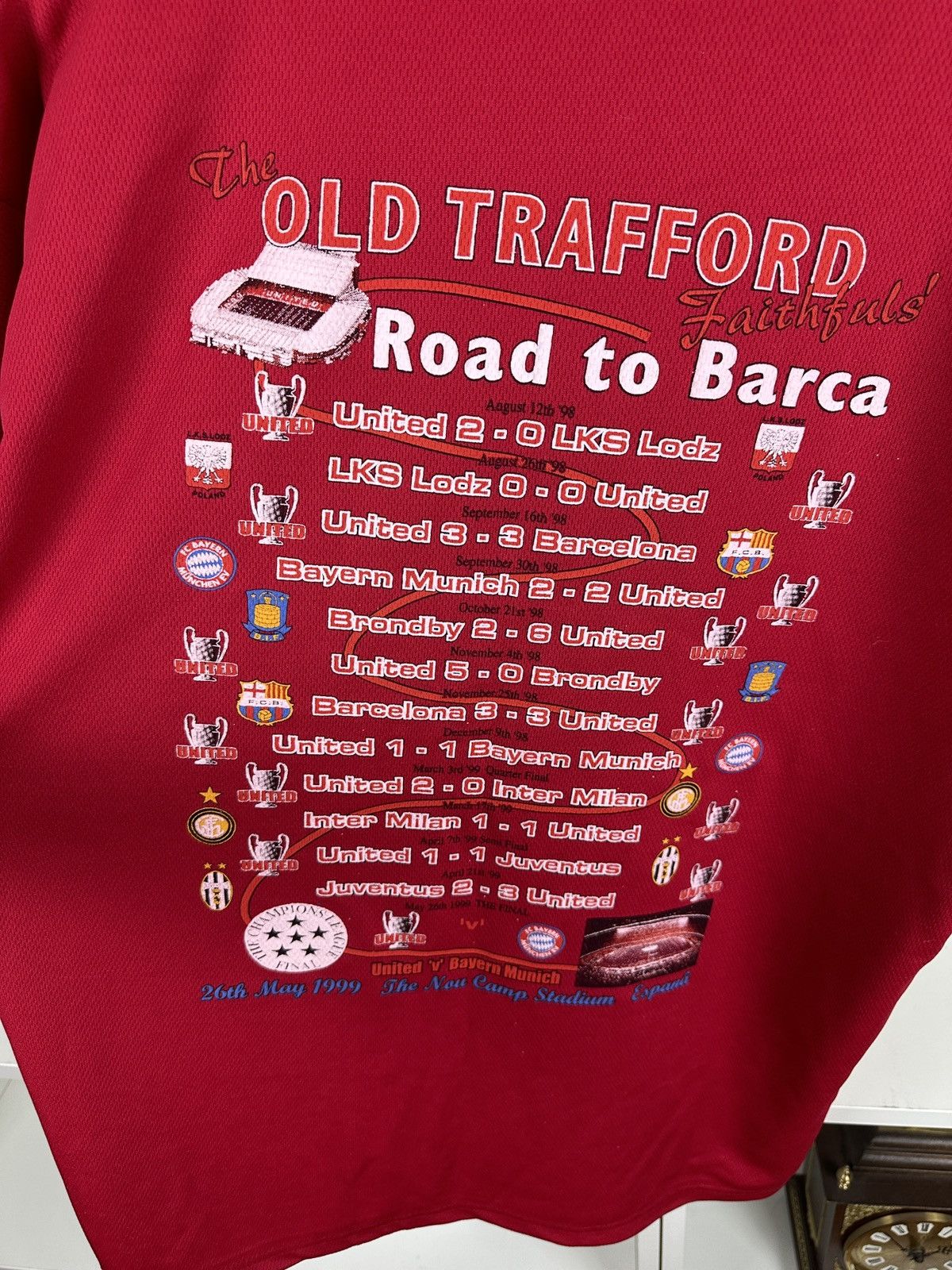 Other 1999 Manchester united ucl championship memorial jersey Size US L / EU 52-54 / 3 - 7 Thumbnail