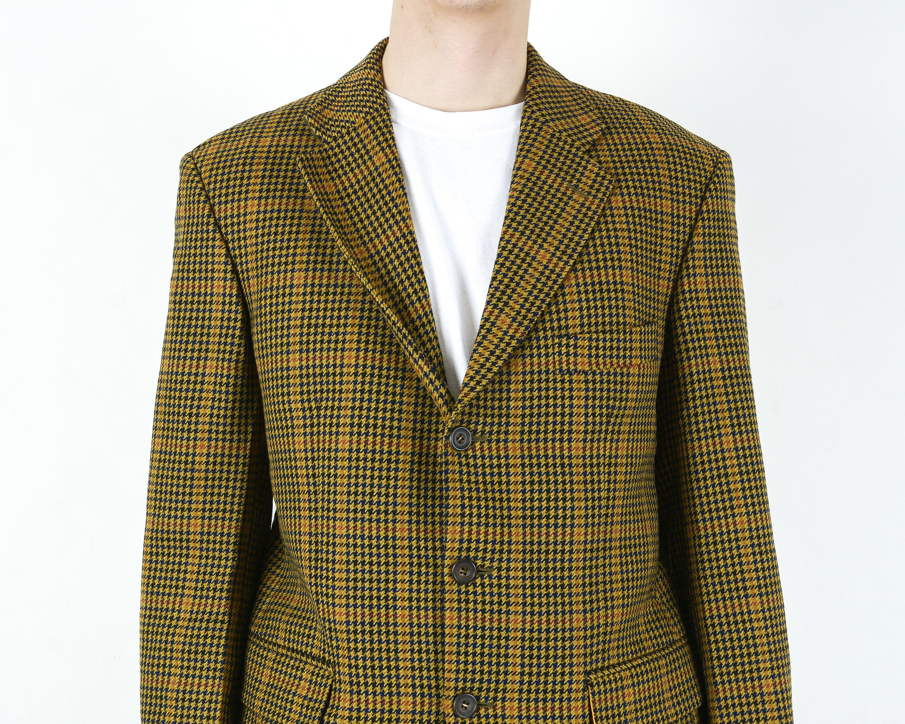 Donegal Tweed × Vintage W18 MAGEE Donegal Tweed L Check Wool Blazer Jacket Coat Size 44S - 3 Thumbnail