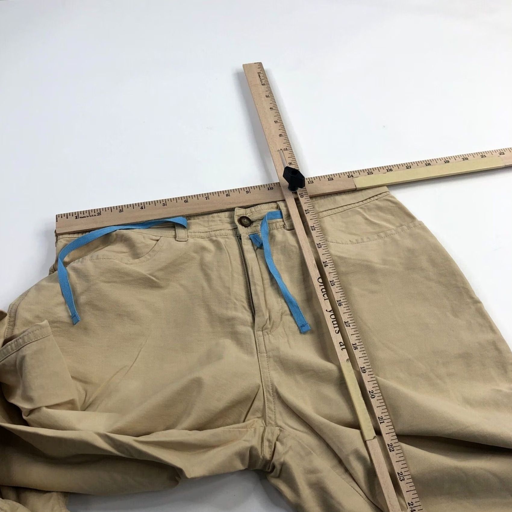 Vintage Horny Toad Pants Womens 6 31W 24.5L Capri Capice Tan Khaki Cotton #95433 Size 28" / US 6 / IT 42 - 5 Thumbnail