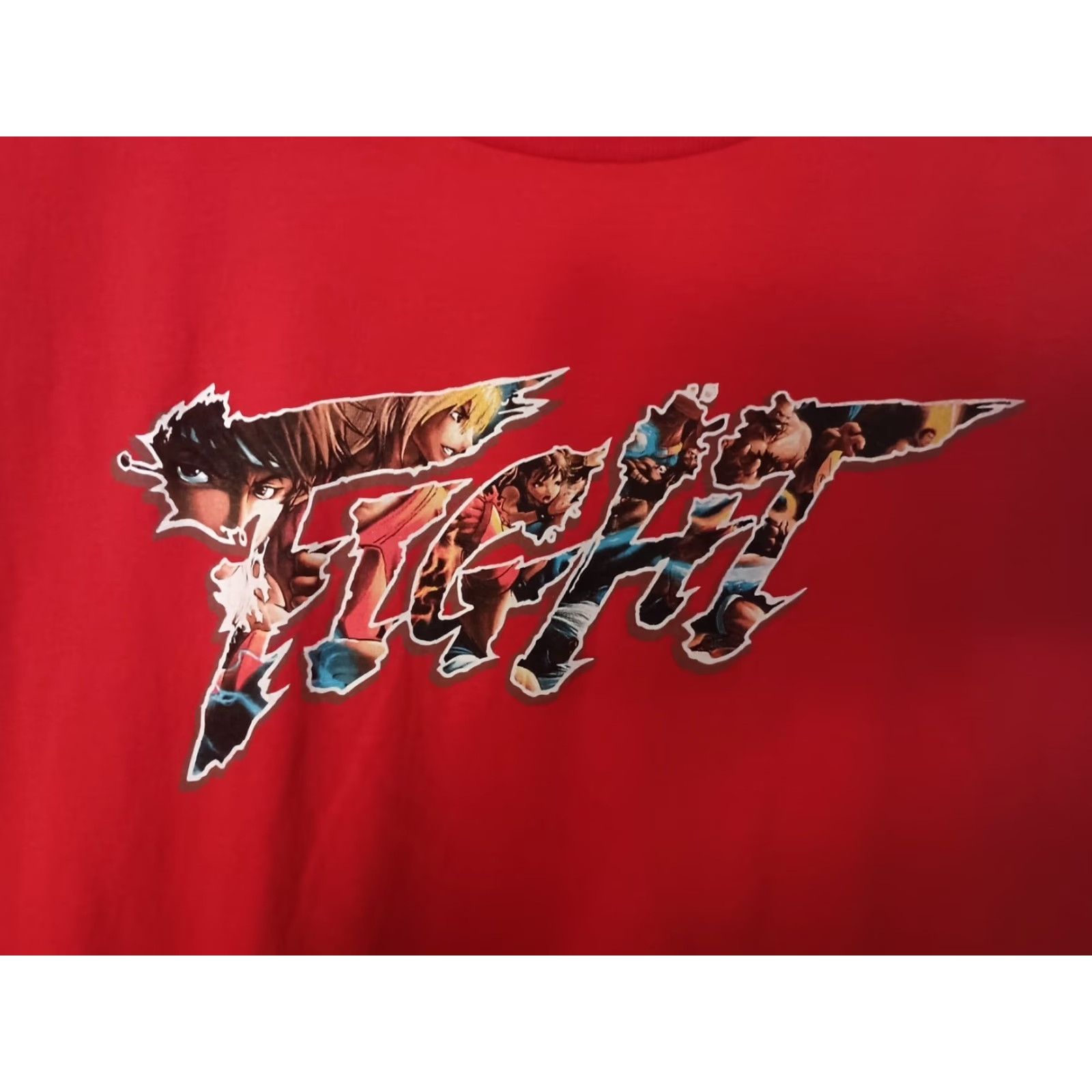 Fruit Of The Loom VINTAGE Street Fighter T-shirt Fight Spell Out Red XL Mens Size US XL / EU 56 / 4 - 2 Thumbnail