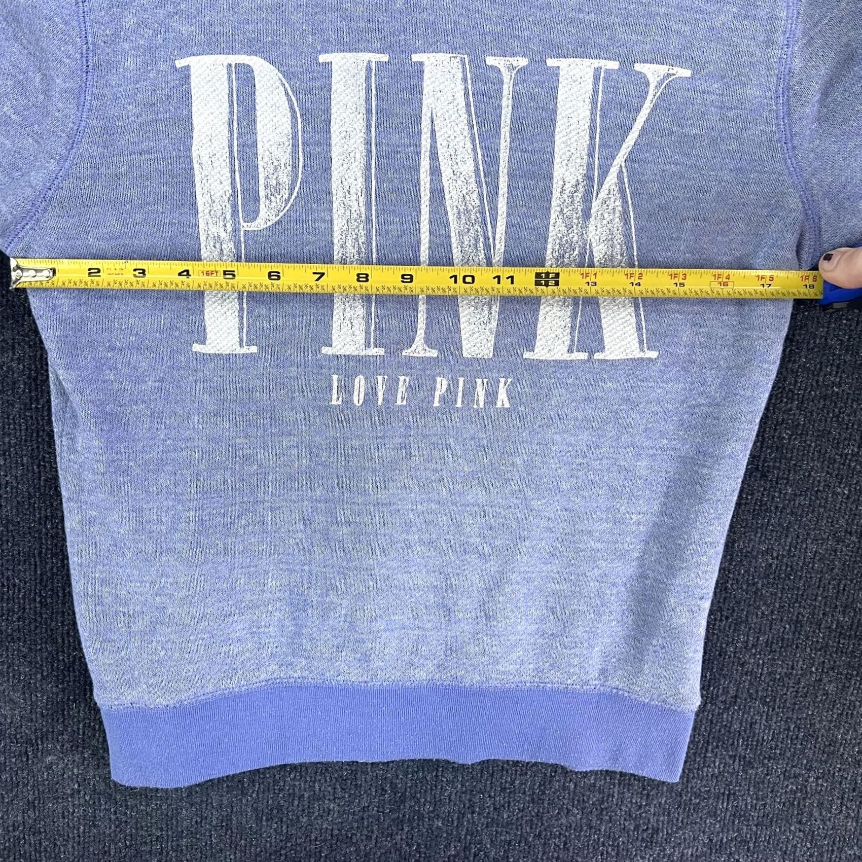 Pinko PINK Victoria's Secret Hoodie Juniors Small Blue Love Pink Full Zip Dog Logo Size S / US 4 / IT 40 - 7 Thumbnail