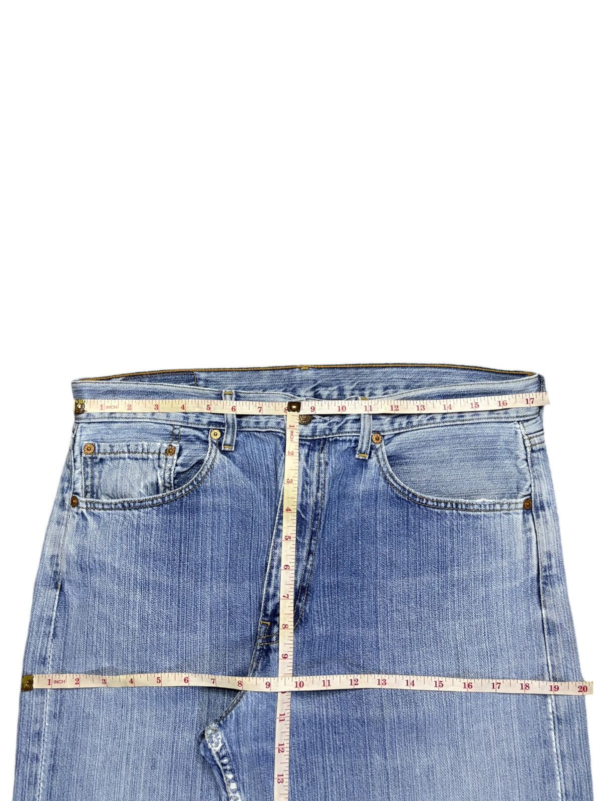 Levi's × Levi's Vintage Clothing Vintage 90s Levis 512 Blue Wash Distressed Baggy Jeans Size US 35 - 14 Thumbnail