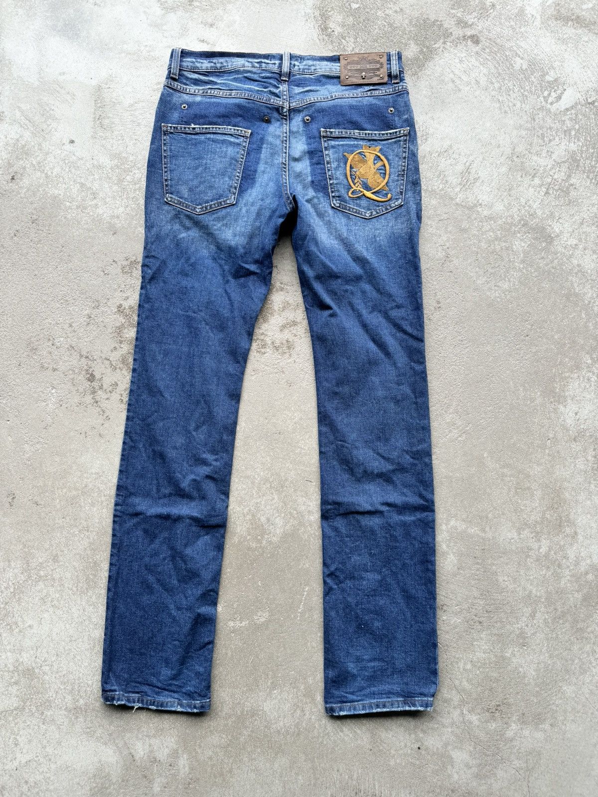 image of Alexander Mcqueen Mcq Vintage Denim Logo Pants, Men's (Size 30)