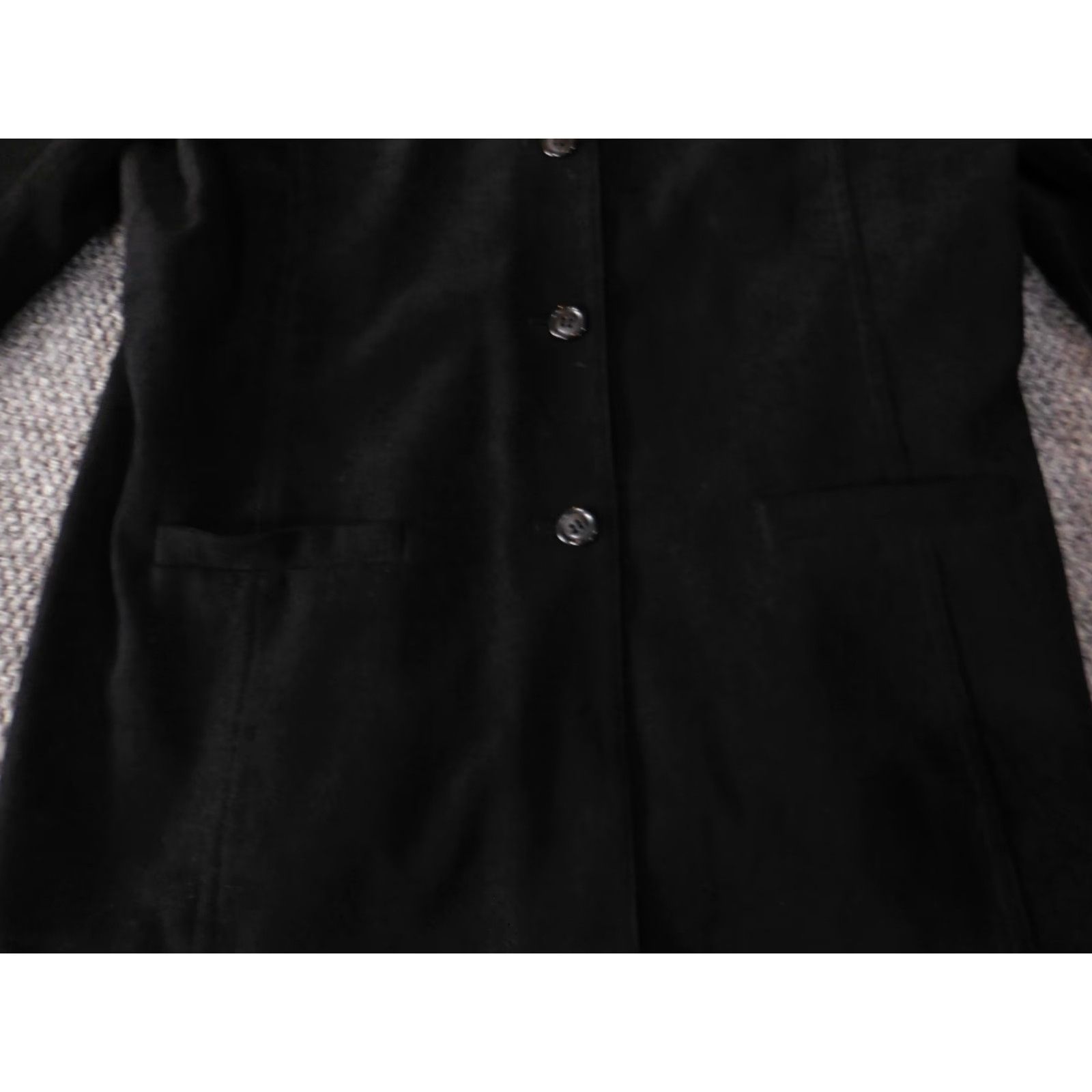 Talbots Talbots Jacket Black Strech Classic Trench Coat Medium Womens Polyester Button Long Sleeve Solid Mid-Length Casual Fall Spring Retro? Size M / US 6-8 / IT 42-44 - 5 Thumbnail