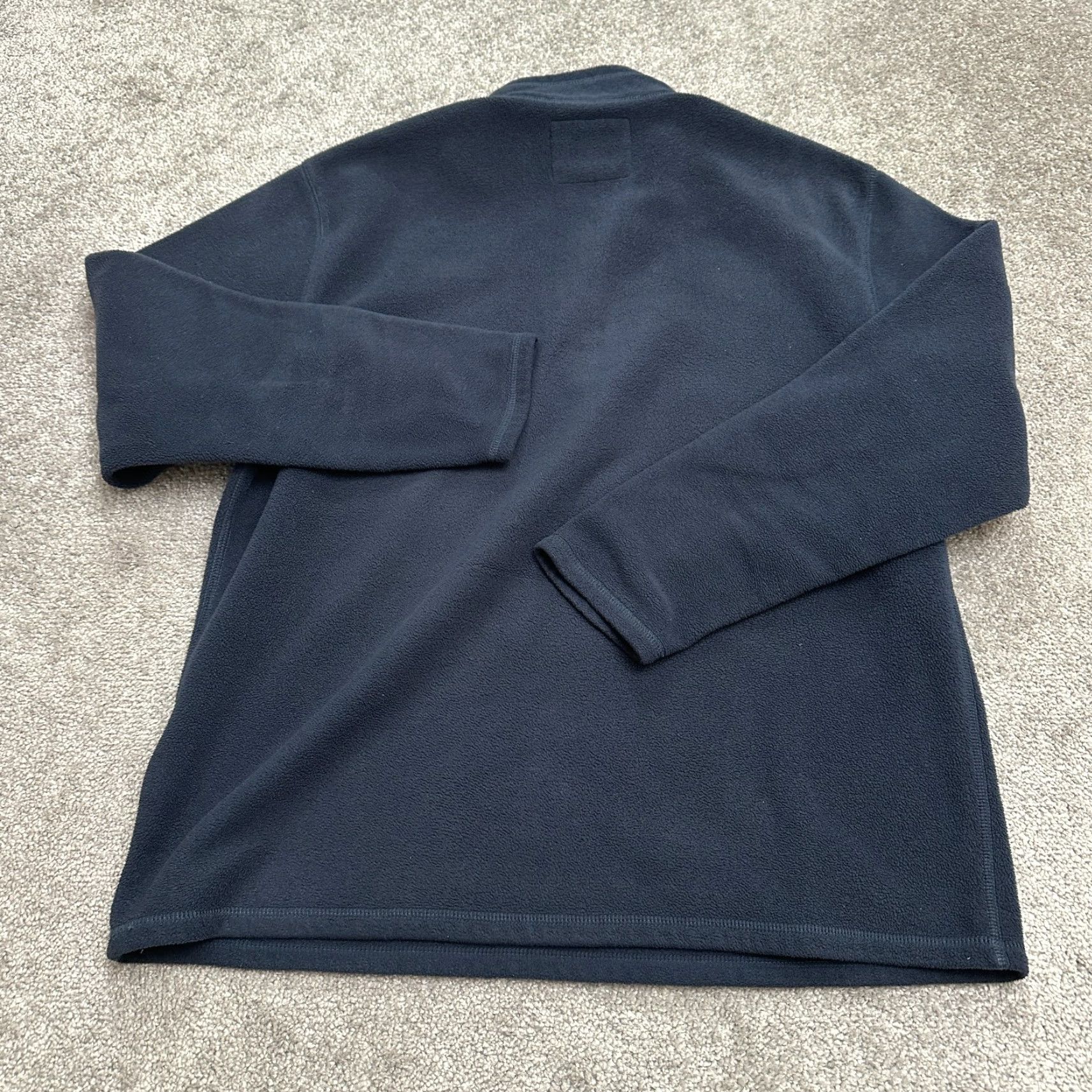 Old Navy Old Navy Fleece Jacket Large 1/2 Zip Mock Neck Navy Blue Hiking Outdoor Mens Size L / US 10 / IT 46 - 2 Thumbnail