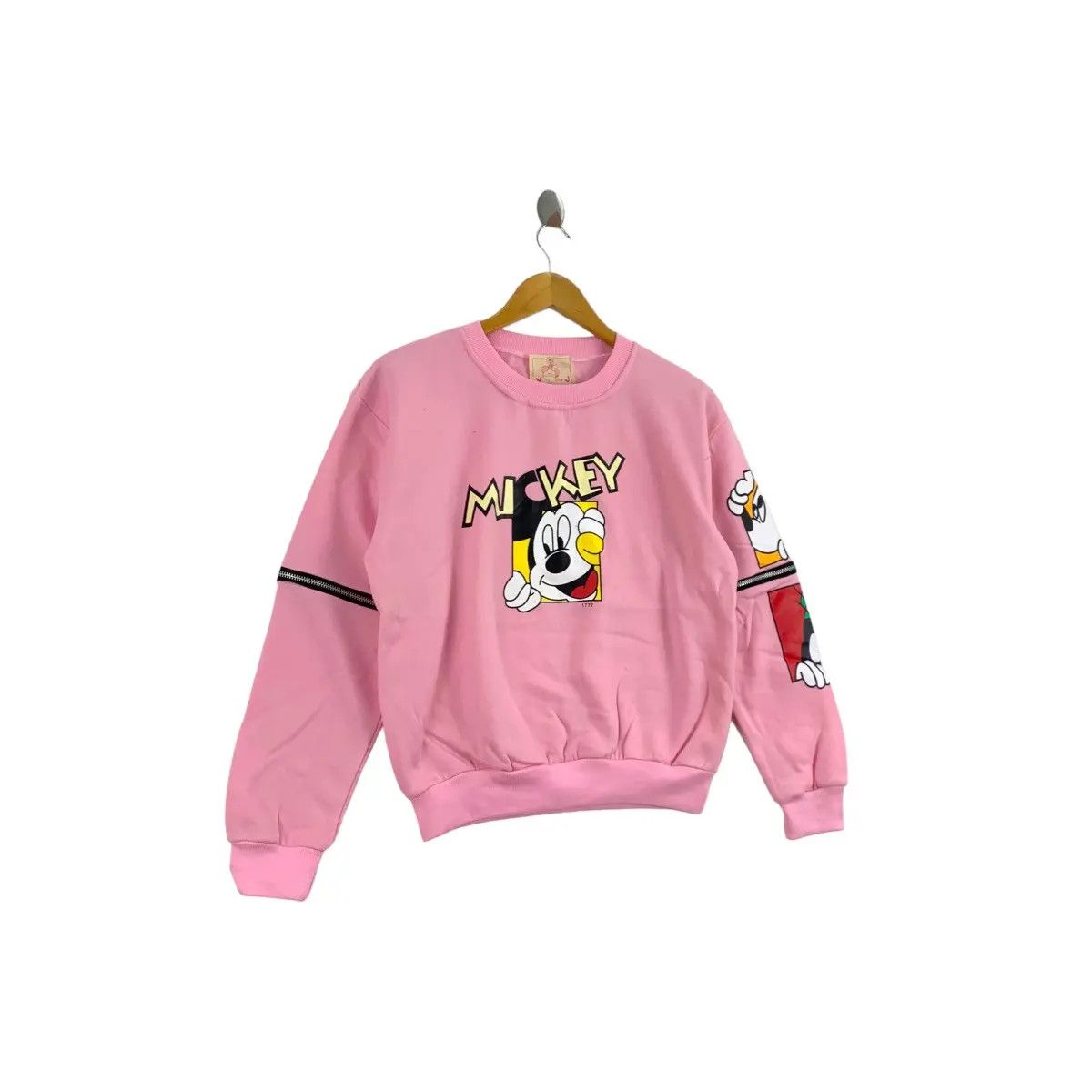 Disney MICKEY MOUSE Disney Cartoon Character Print Pink Sweatshirt Size US L / EU 52-54 / 3 - 4 Thumbnail
