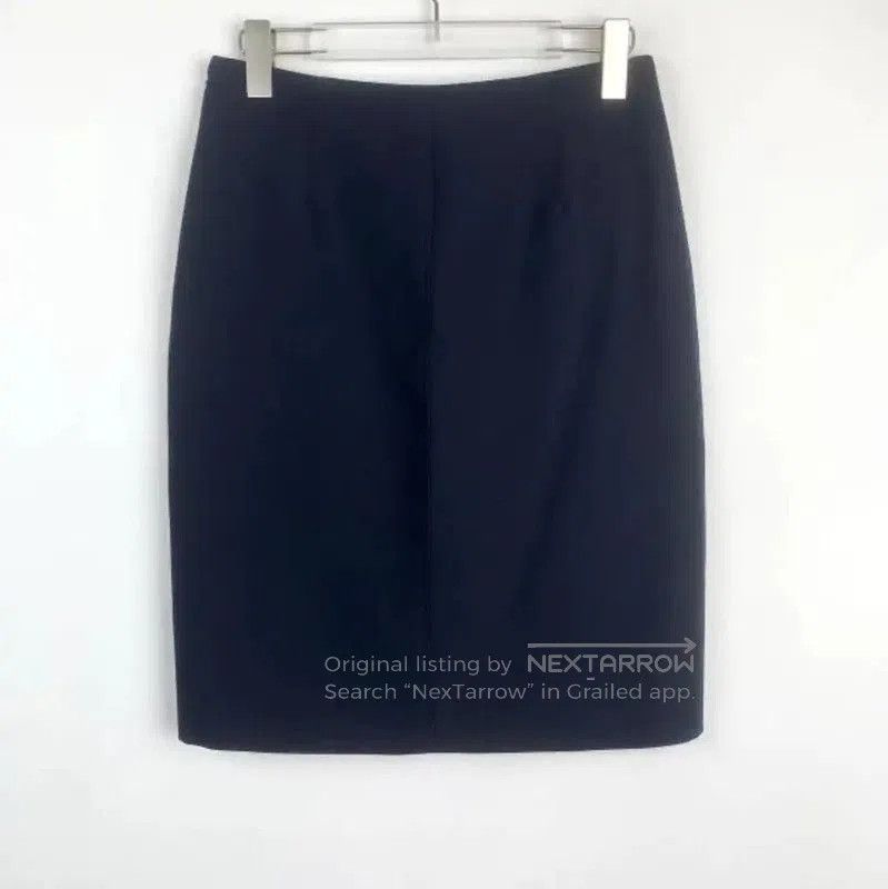 Valentino Valentino Navy Wool Pencil Skirt for Women . Size 23" - 2 Thumbnail