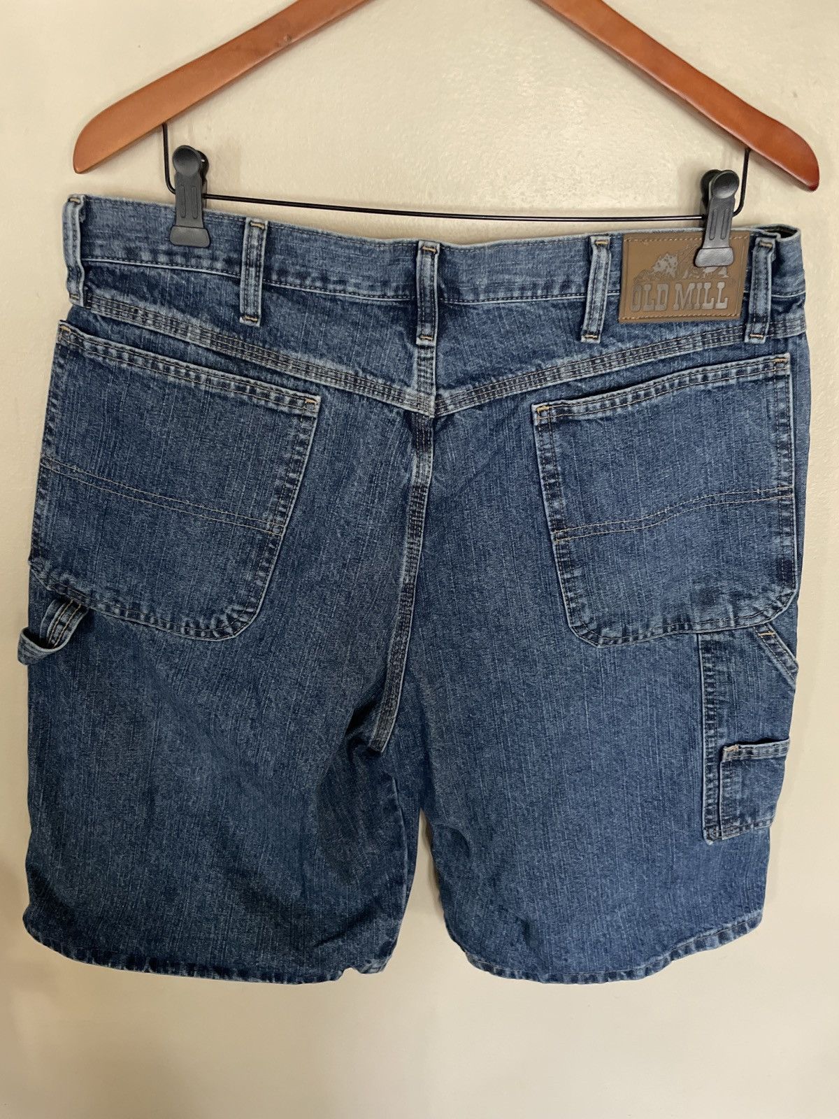 Designer × Vintage Old Mill JORTs Blue Denim Jean Shorts 36 carpenter men’s 🔥 Size US 36 / EU 52 - 4 Thumbnail