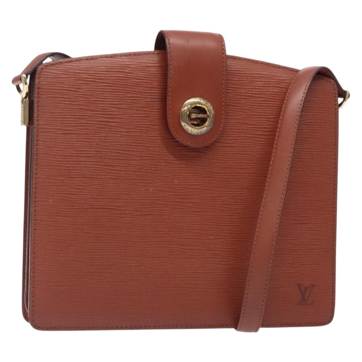LOUIS VUITTON Epi Capuchin Shoulder Bag Brown M52343