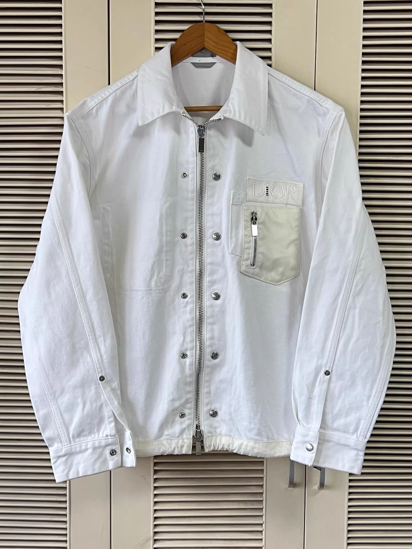 Dior Dior x Sacai White Denim Jacket 48 Size US M / EU 48-50 / 2 - 1 Thumbnail