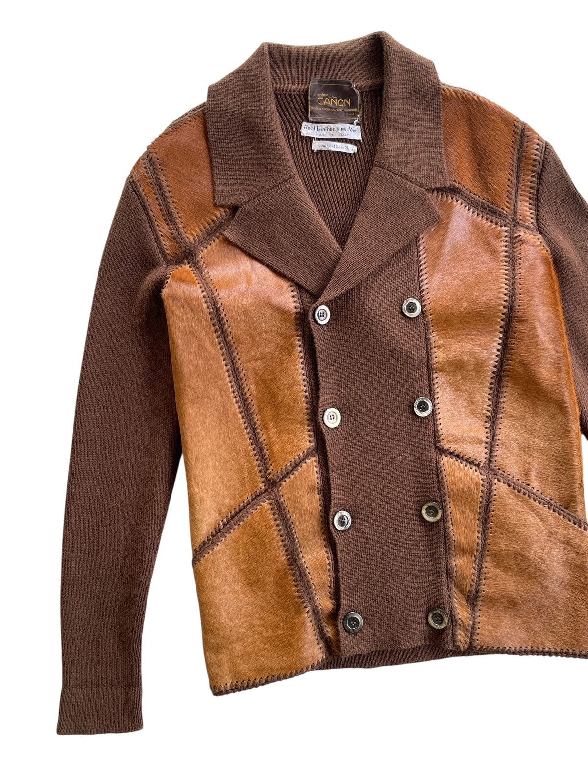 Vintage RARE❗️1950s Canon Real Fur Horse Leather Knit Size US M / EU 48-50 / 2 - 7 Thumbnail