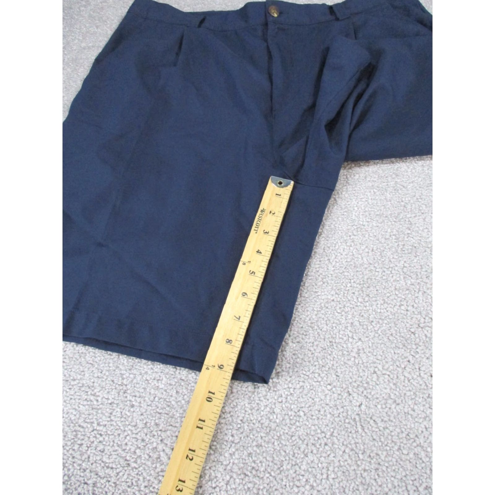 Adidas Adidas Shorts Mens 36 Navy Blue Polyester Lightweight Pleated Front Chinos Size US 36 / EU 52 - 3 Thumbnail