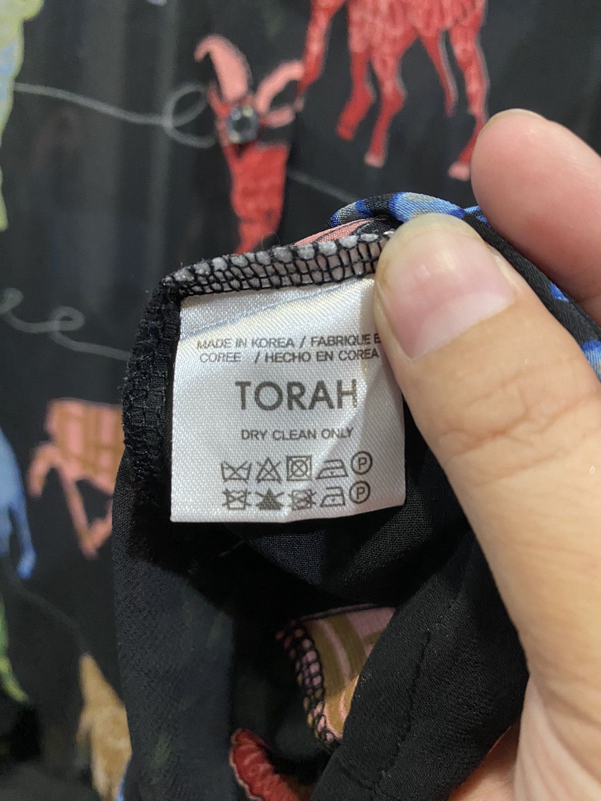 Japanese Brand Torah Goat Art Print Top Transparent Sheer Blouse All Over Size M / US 6-8 / IT 42-44 - 10 Thumbnail
