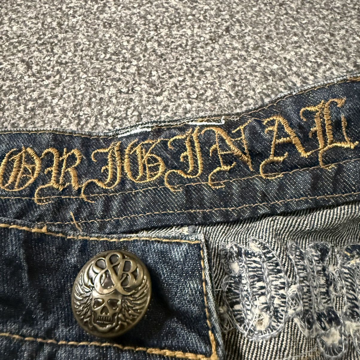 Le Grande Bleu (L.G.B.) 🇯🇵 Flared Affliction Distressed Whisker Embroidered Wings Size US 32 / EU 48 - 18 Thumbnail