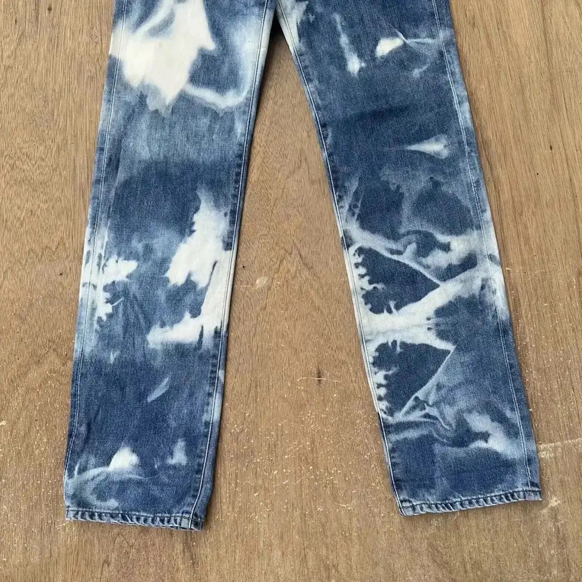Le Grande Bleu (L.G.B.) STEALS VINTAGE EDWIN JEANS VERY RARE BLEACH ACID WASH DENIM Size US 28 / EU 44 - 7 Thumbnail
