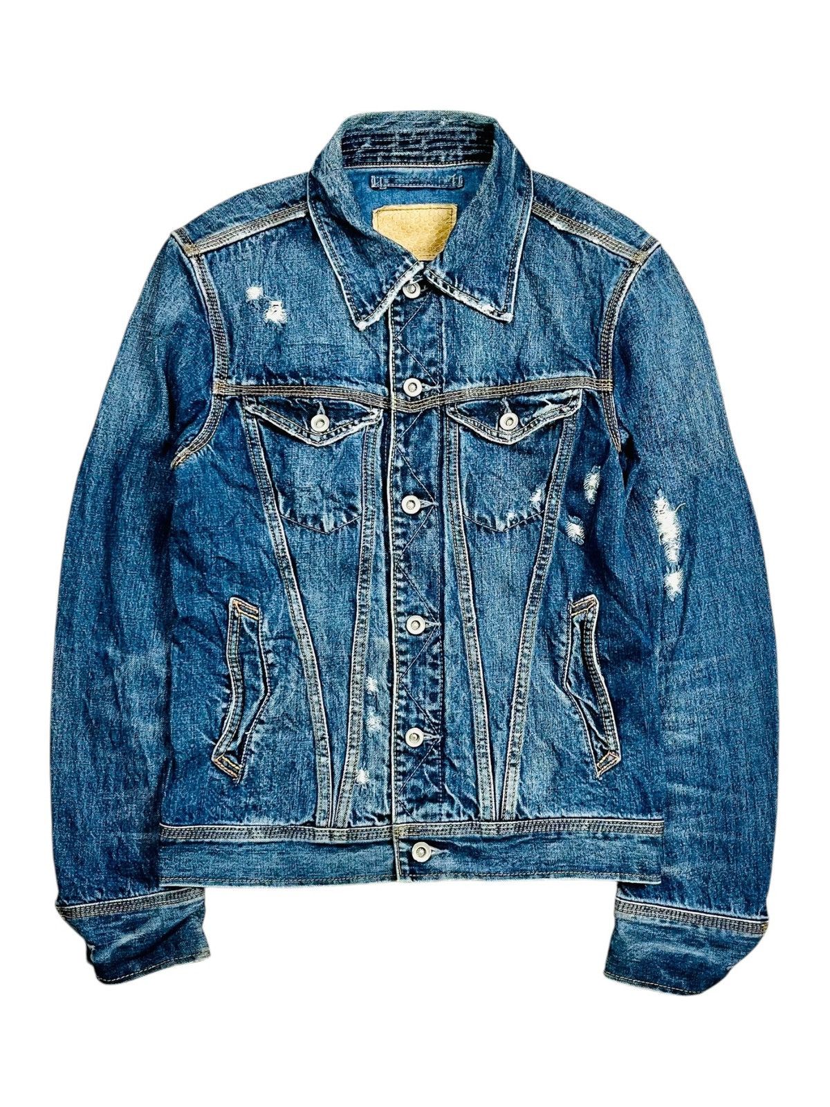 If Six Was Nine 2000s GOA - Crash Denim Jacket Size US M / EU 48-50 / 2 - 8 Thumbnail