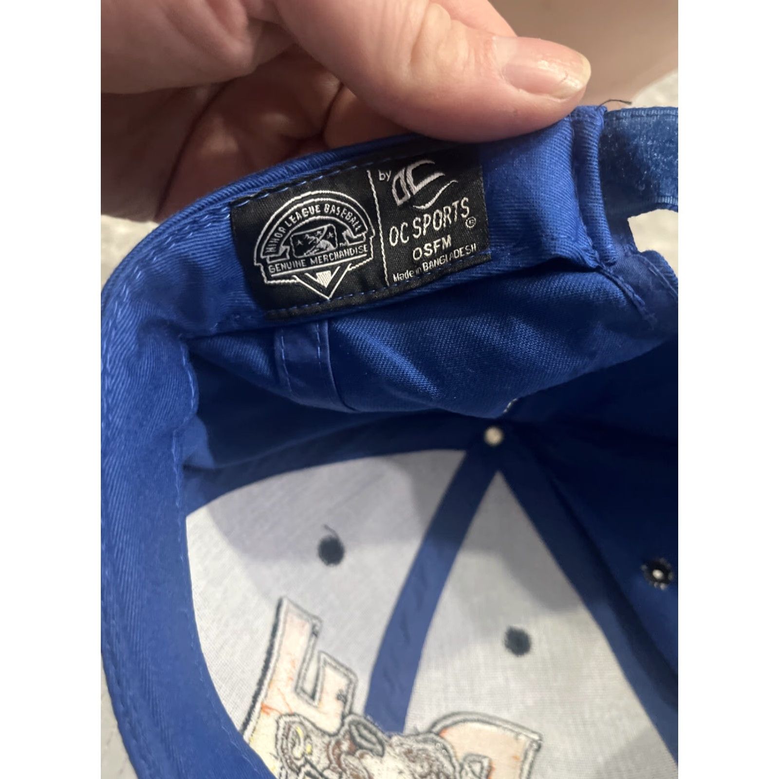 Vintage Rock Hounds Cap Embroidered Midland Texas Baseball Men S/M Blue Cotton Canvas Adjustable Baseball Cap Size ONE SIZE - 6 Thumbnail