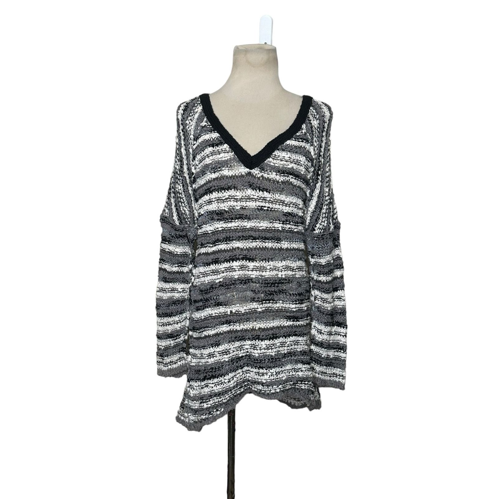Free People Free People striped v neck oversize sweater size XS Size XS / US 0-2 / IT 36-38 - 12 Thumbnail