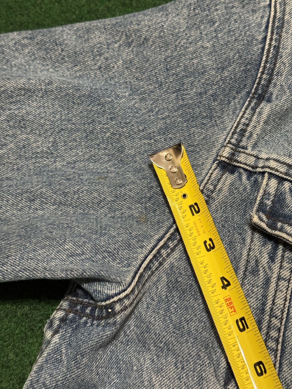 Harley Davidson × Vintage Vintage 90s Harley Davidson XL Grunge Biker Denim Jacket Size XL / US 12-14 / IT 48-50 - 7 Thumbnail