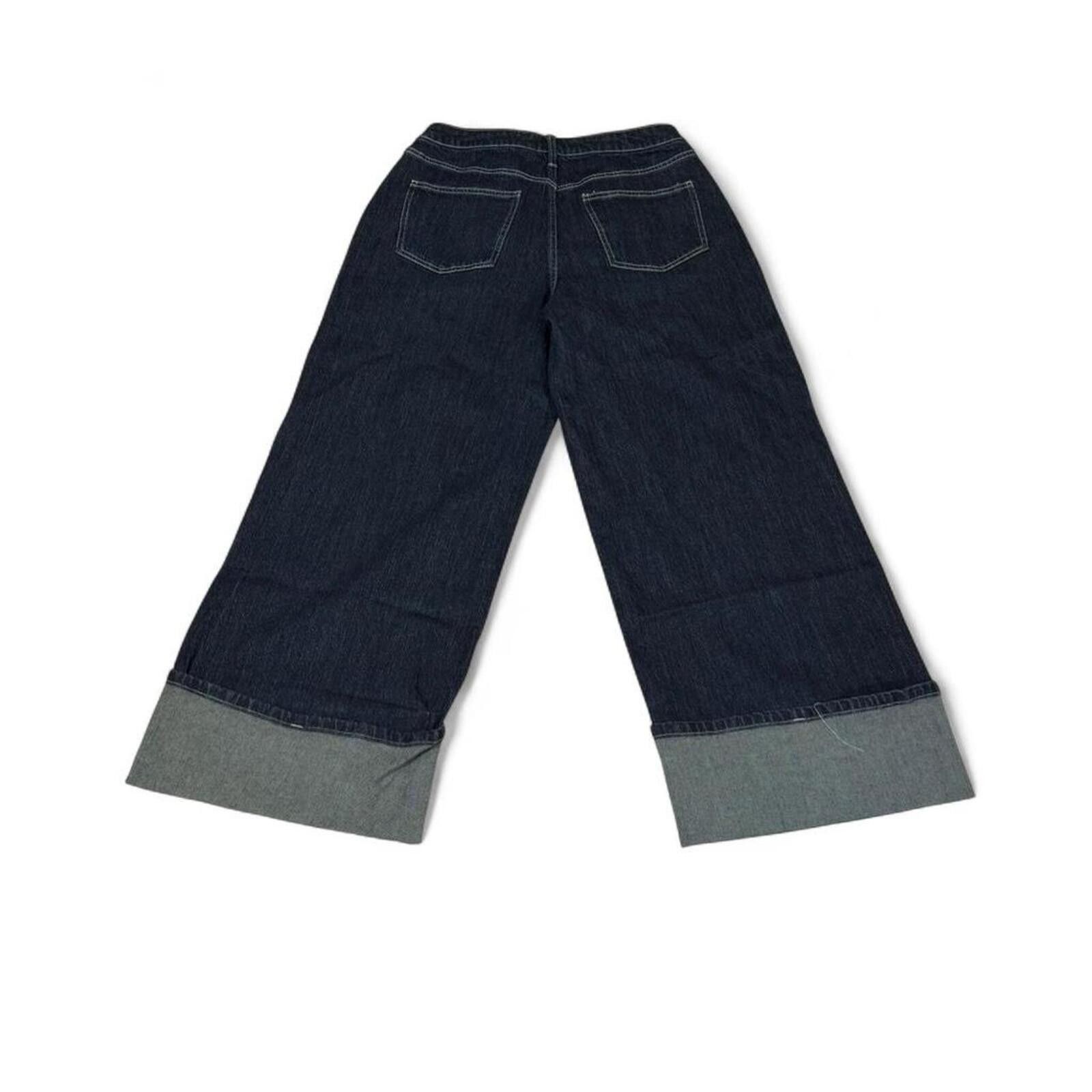 True Religion Dark blue denim jeans with a wide leg fit Size 28" / US 6 / IT 42 - 2 Thumbnail