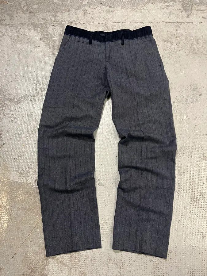 Dolce & Gabbana AW2003 Dolce & Gabbana Corduroy Waistband Grey Tailored Pants Size US 32 / EU 48 - 1 Thumbnail