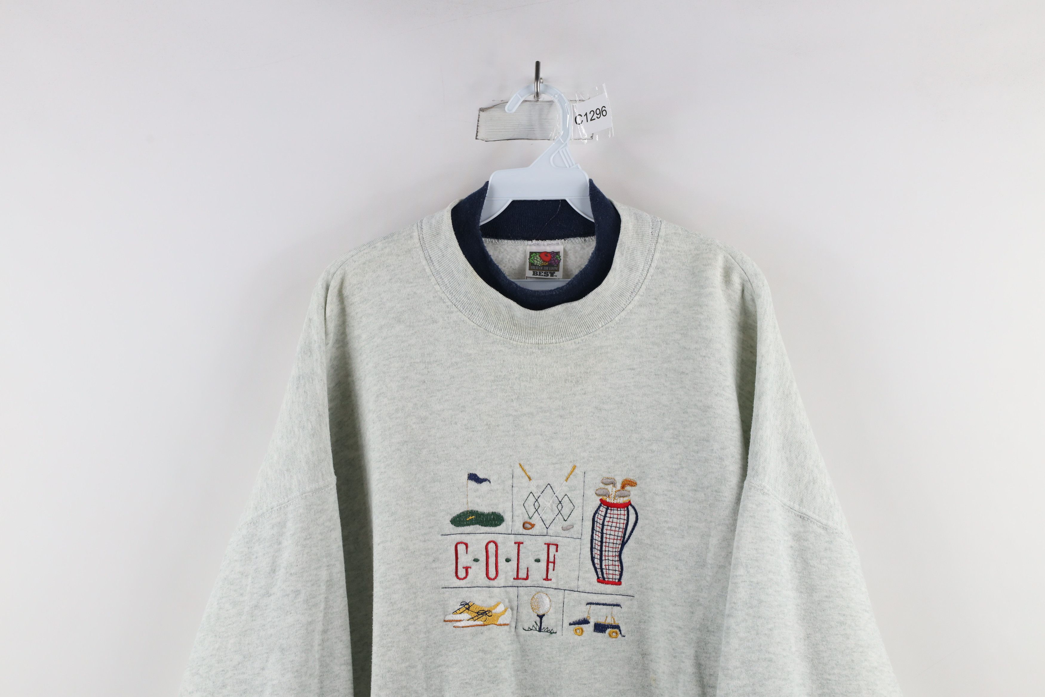 Vintage Vintage 90s Streetwear Spell Out Golf Layered Sweatshirt Size US XXL / EU 58 / 5 - 2 Thumbnail