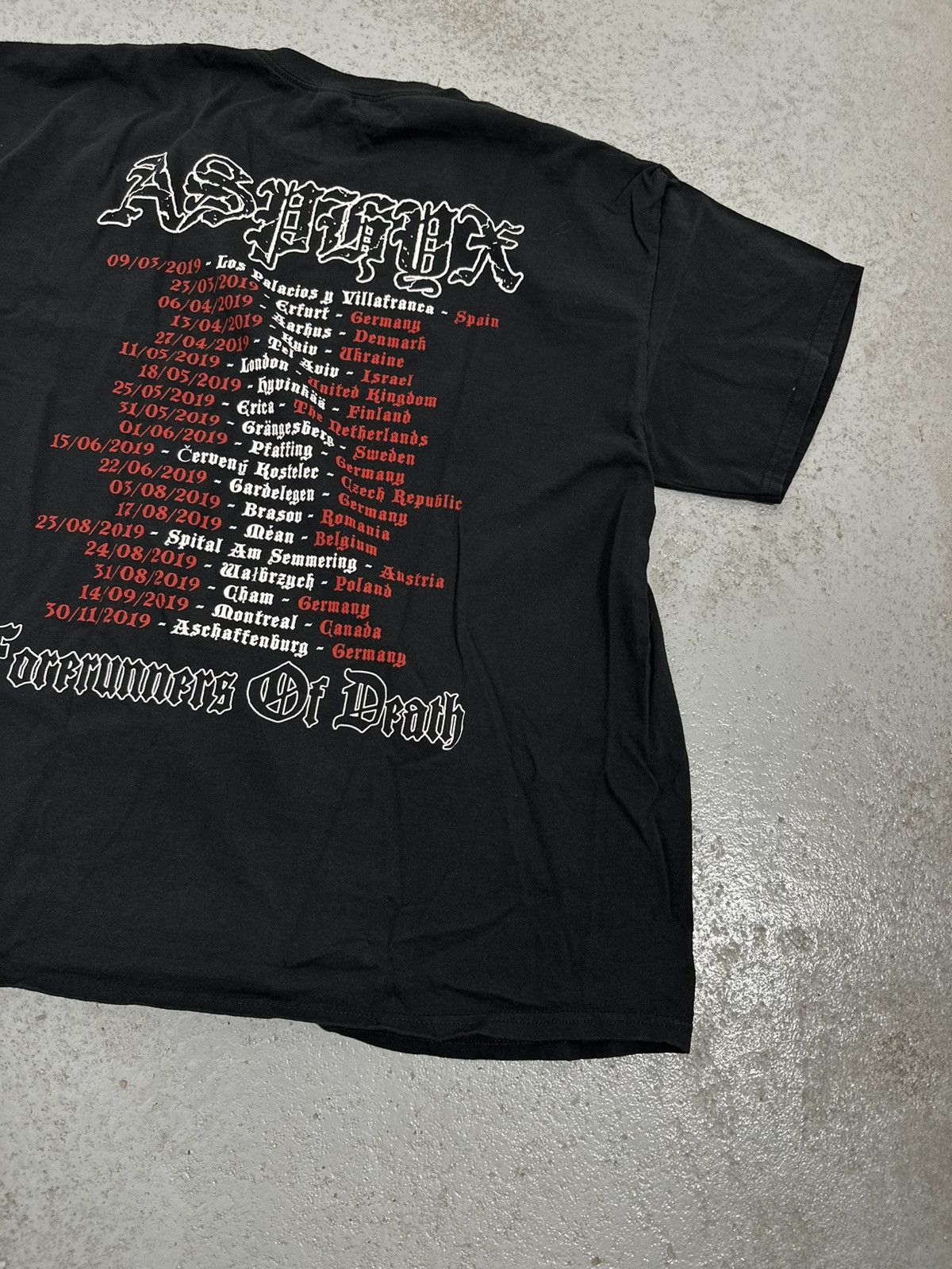 Band Tees Asphyx Forerunners Of Death Rock Tour T-Shirt Size US XXL / EU 58 / 5 - 13 Thumbnail