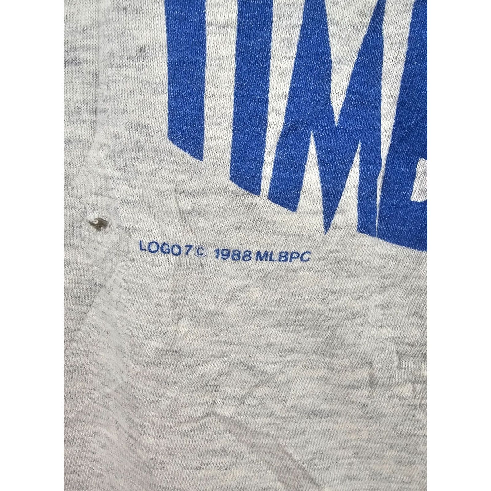 Logo 7 VINTAGE 88' MINNESOTA TIMBERWOLVES T-SHIRT LOGO7 CREW NECK Cotton Gray L Mens Short Sleeve Vintage Graphic Print All Seasons Modern10 Size US L / EU 52-54 / 3 - 5 Thumbnail