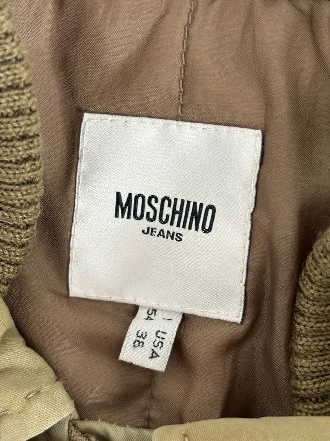 Moschino 2000s Moschino Khaki Bomber Jacket Nylon Cargo Pocket Size US L / EU 52-54 / 3 - 9 Thumbnail