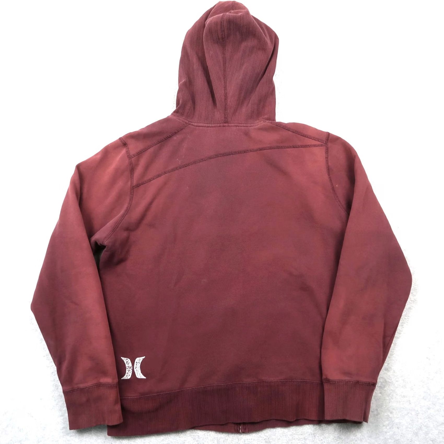 Hurley Vintage Hurley Hoodie Mens L Burgundy Zip Up Sweatshirt 90s Grunge Retro Full Zip Lined Skate Y2K Hoodie Size US L / EU 52-54 / 3 - 2 Thumbnail