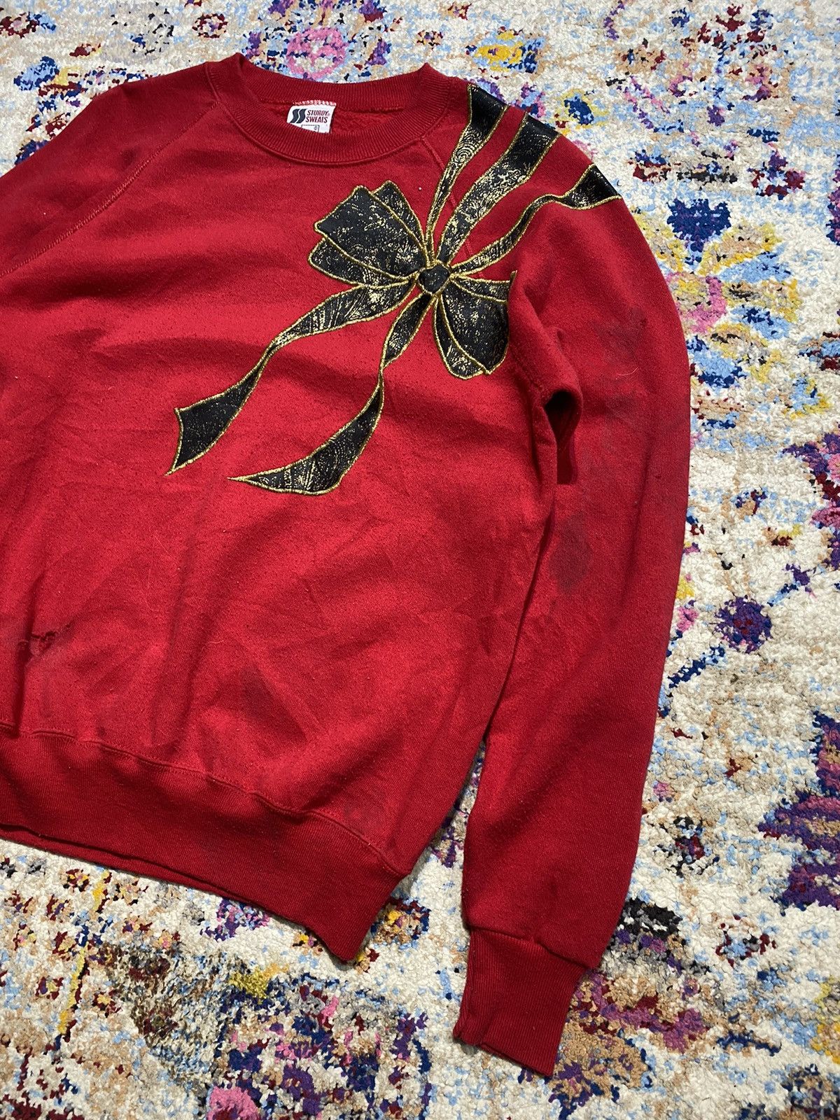 Lee 1989 Lee Sturdy Sweats Embroidered Ribbons Sweatshirts Size US L / EU 52-54 / 3 - 3 Thumbnail