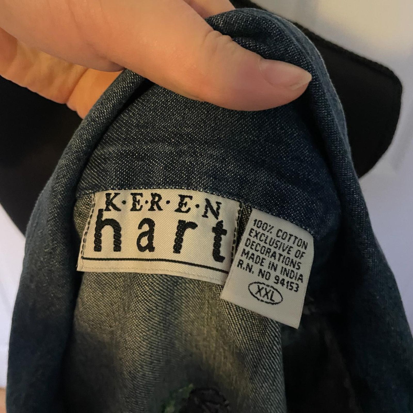 Vintage Vintage 80's Keren Hart Denim Jacket School Theme Size XXL / US 16-18 / IT 52-54 - 5 Thumbnail