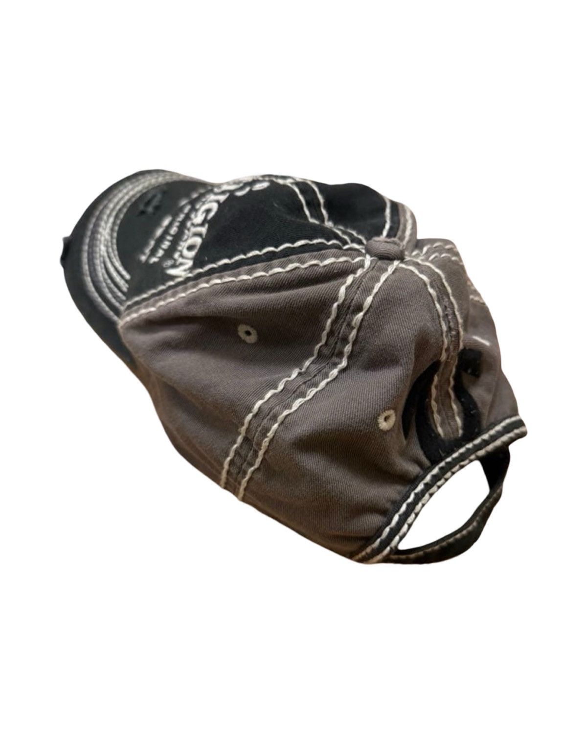 True Religion Distressed Sashiko Stitched Base Ball Cap Size ONE SIZE - 4 Thumbnail