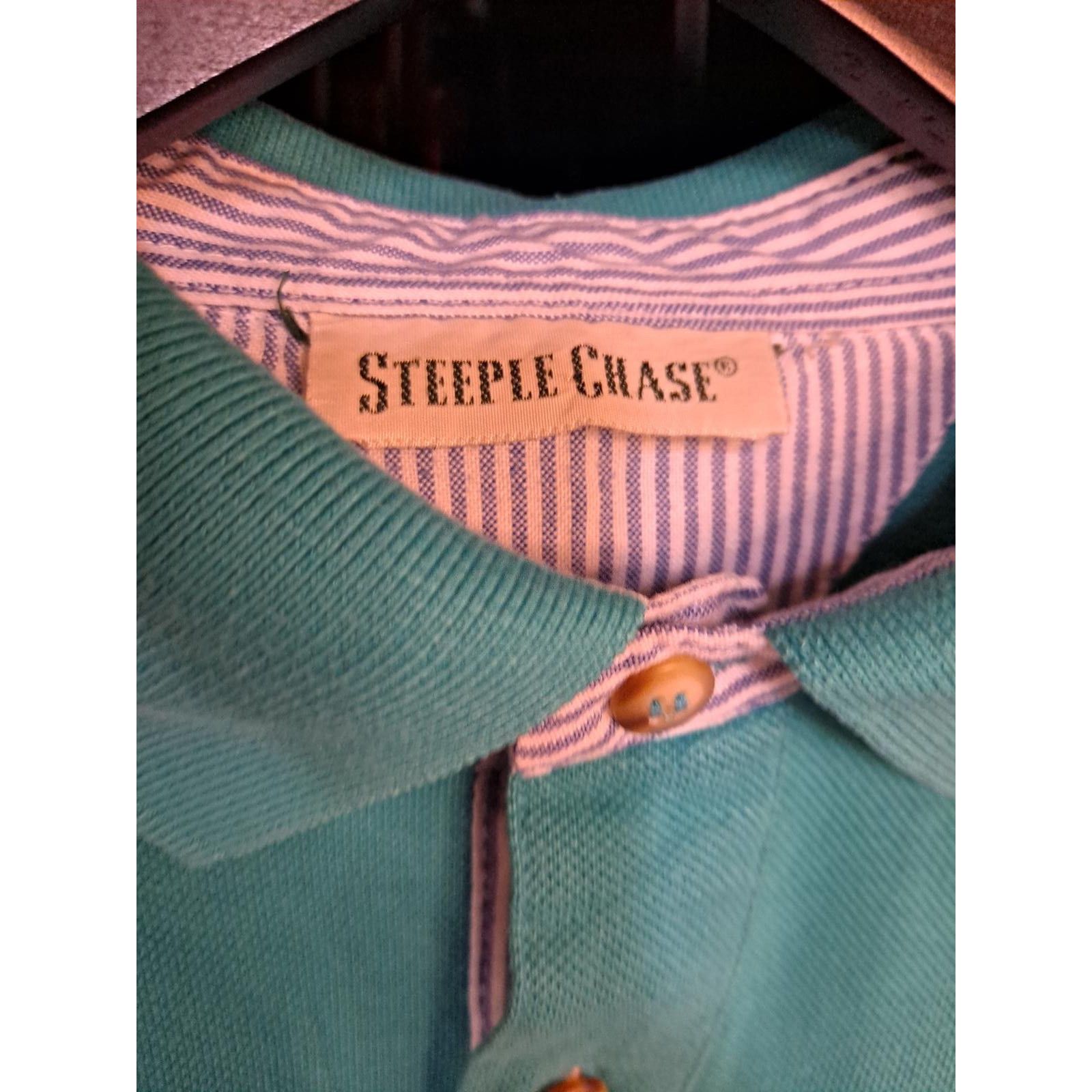 Steeplechase Vintage SteepleChase Red and Blue Striped Polo Size US M / EU 48-50 / 2 - 3 Thumbnail