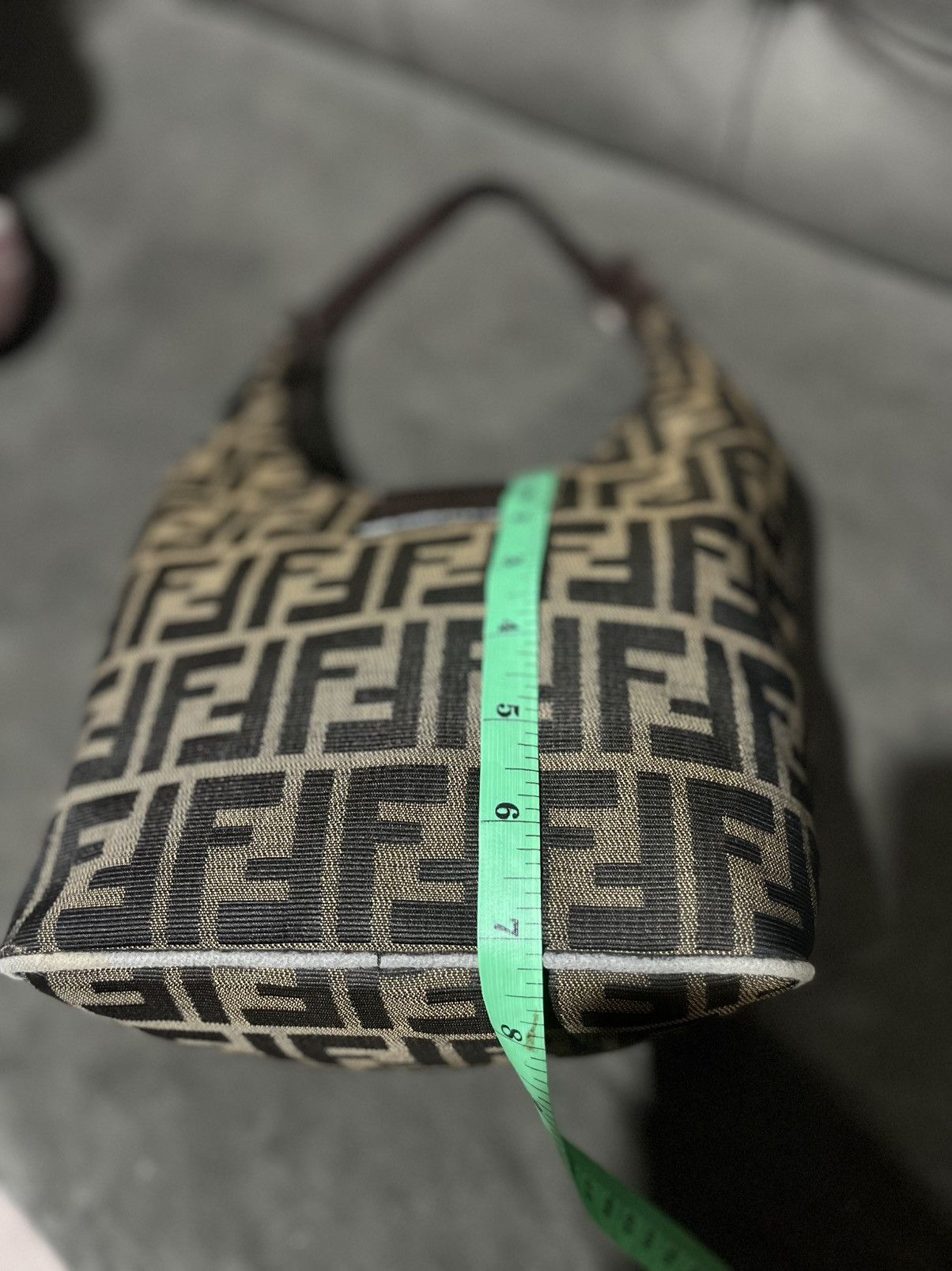 Fendi Authentic FENDI Tobacco Zucca Canvas Mia Hobo Bag Size ONE SIZE - 21 Thumbnail