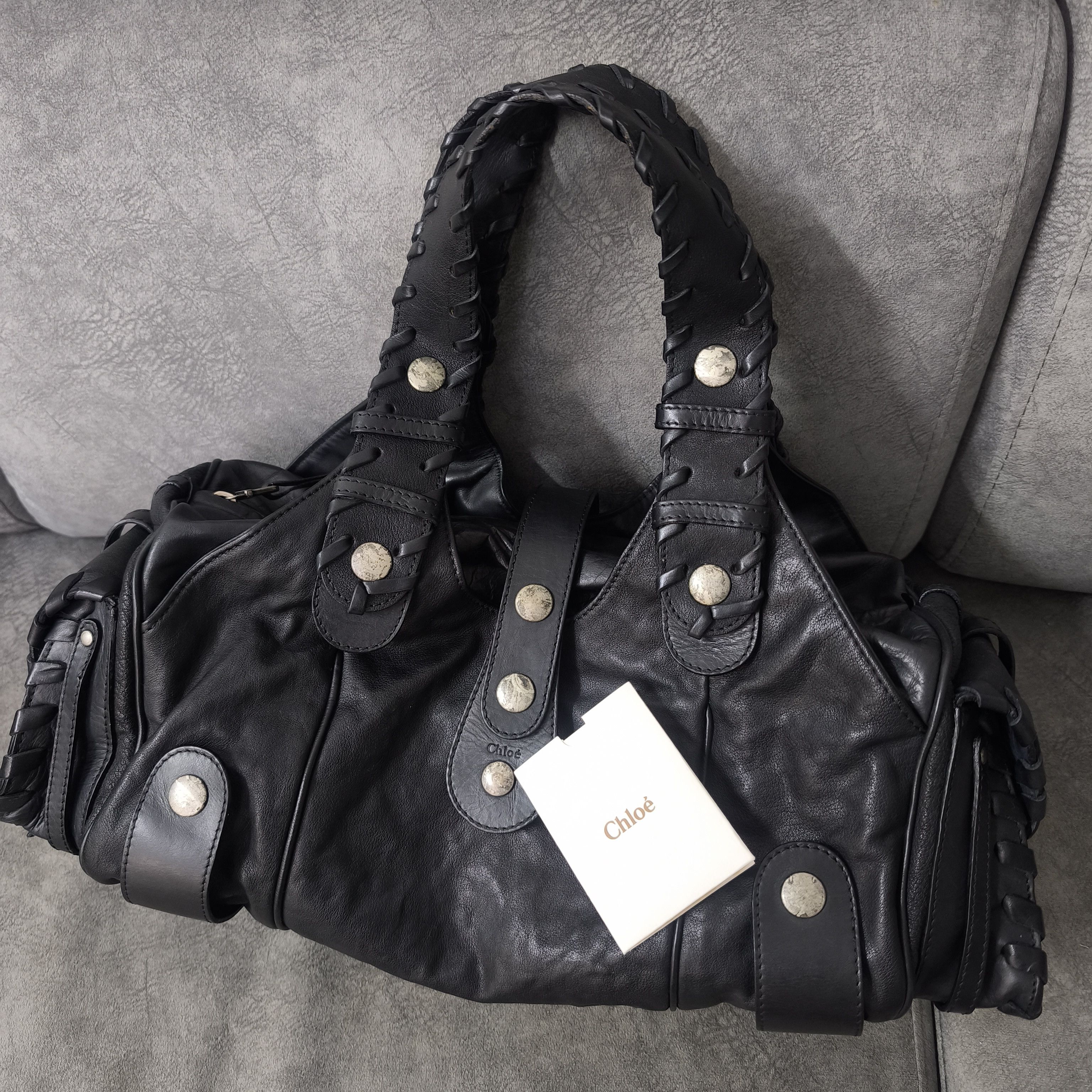 Chloe Chloe - 2000's - Phoebe Philo - Black Leather Silverado Bag Size ONE SIZE - 1 Thumbnail