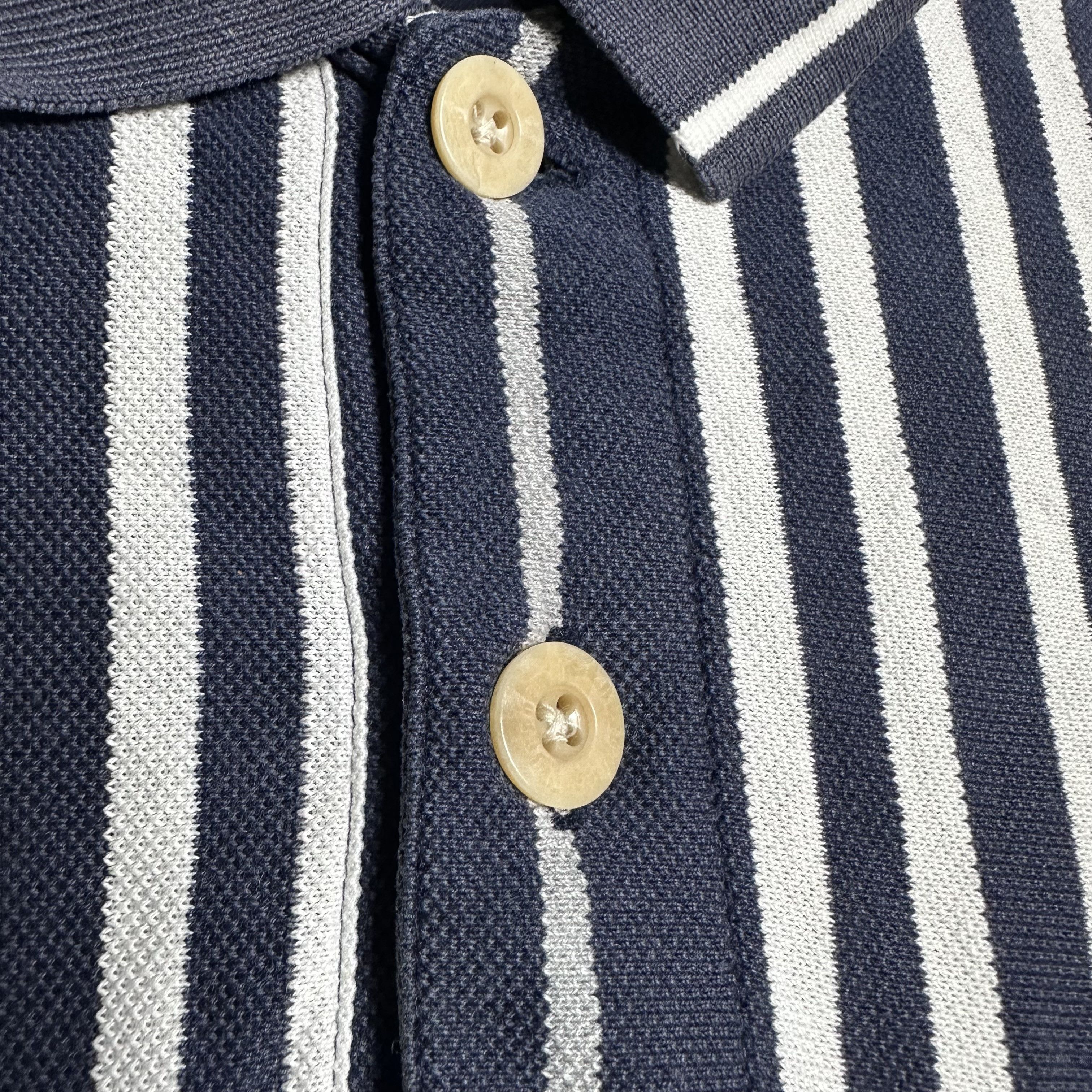 Burberry × Designer × Vintage 🔥RARE🔥Vintage Burberrys Striped Black White Polo Shirt Size US L / EU 52-54 / 3 - 6 Thumbnail