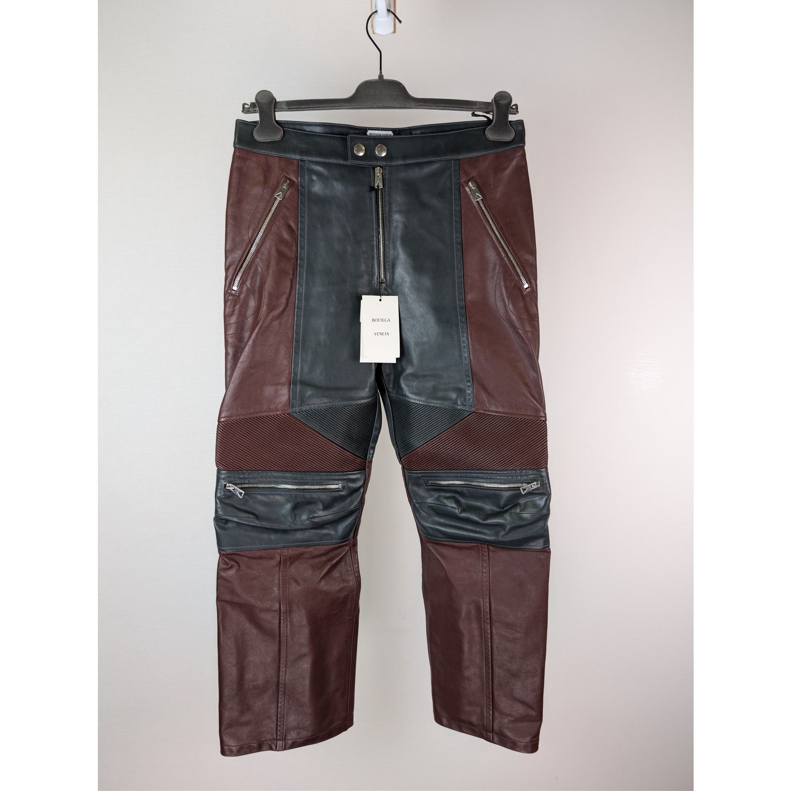 Bottega Veneta o1rshd1 Leather Biker Pants Natural Calf Pants Size US 32 / EU 48 - 1 Thumbnail